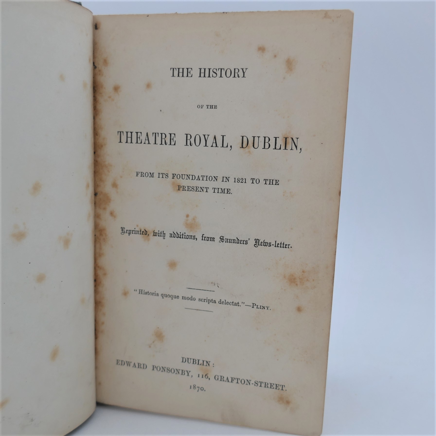 The History of the Theatre Royal, Dublin (1870) - Image 2