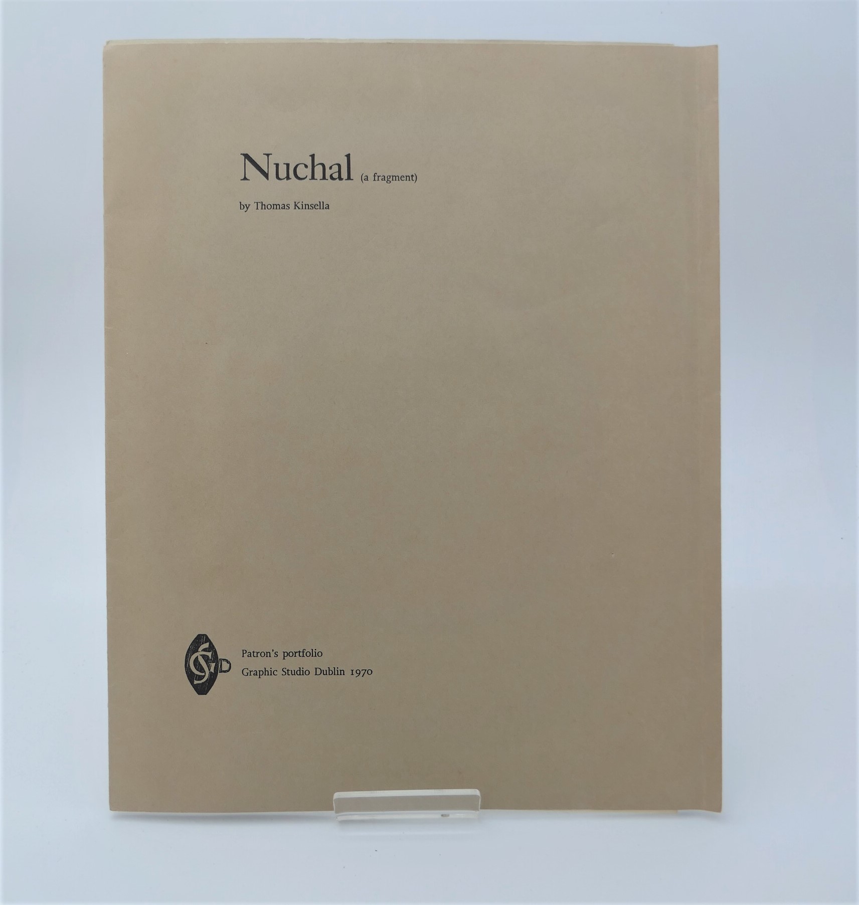 Nuchal (A Fragment). Graphic Studio, 1970. One of 65 Copies