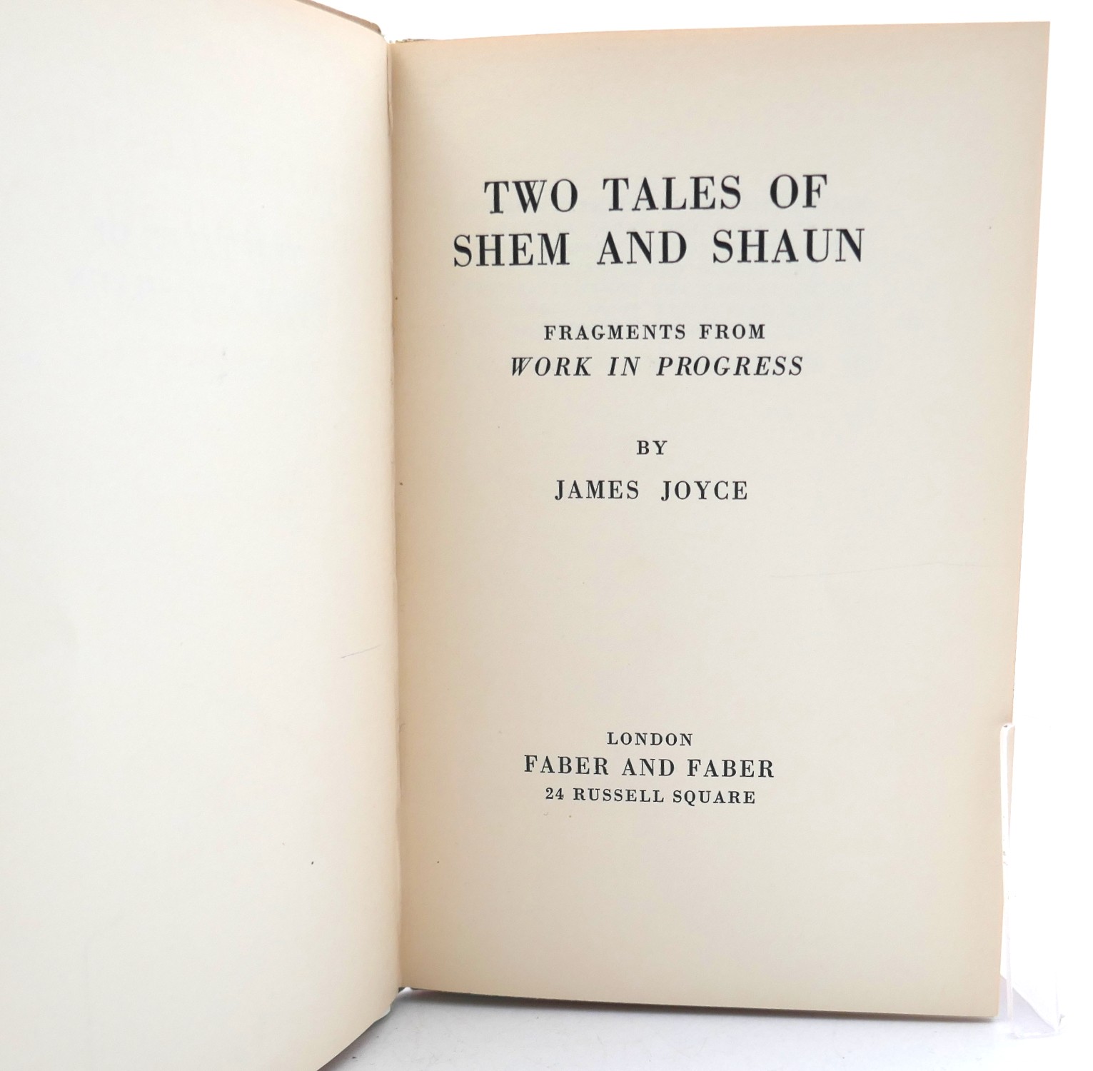 Two Tales of Shem and Shaun. First Edition (1932) - Image 4