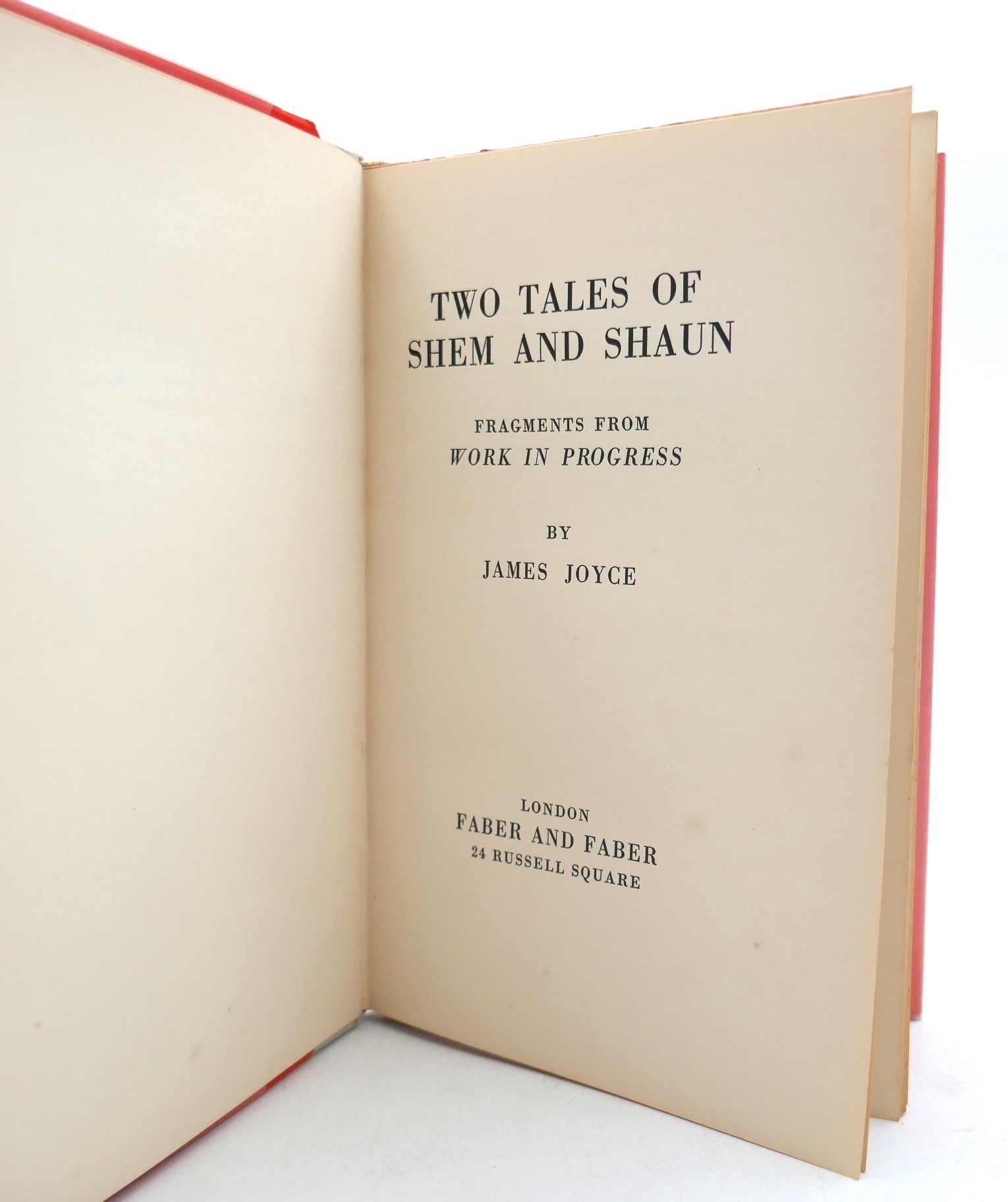 Two Tales of Shem and Shaun. First Edition (1932) - Image 3