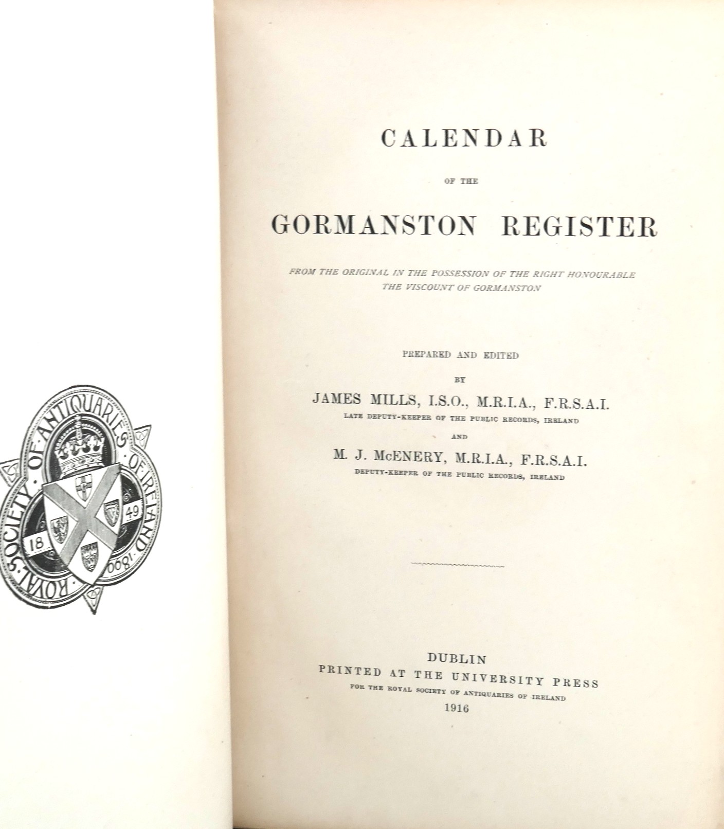 Calendar of Gormanston Register. Circa 1175-1397 - Image 2