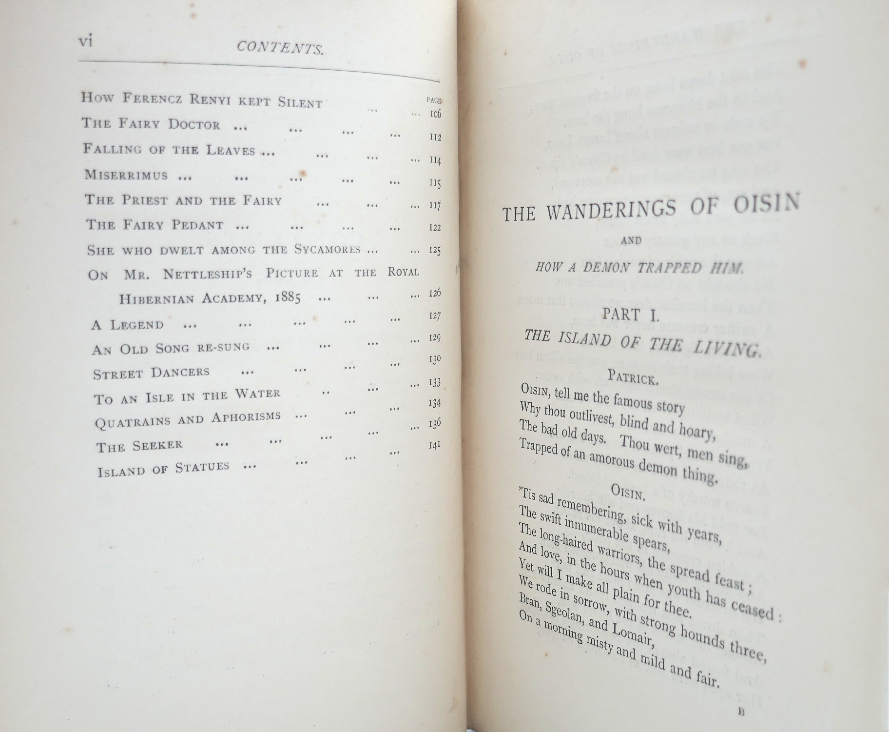 The Wanderings Of Oisin And Other Poems. First Edition (1889) - Image 5
