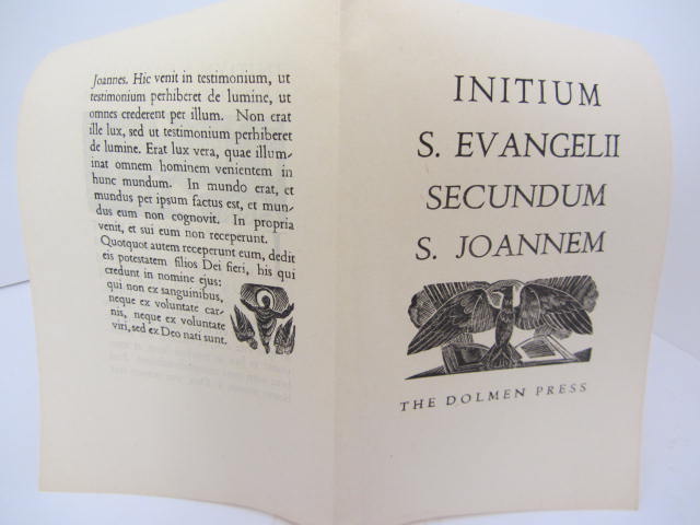 Initium S Evangelii Secundum SJoannem. Dolmen Press (1953) - Image 3