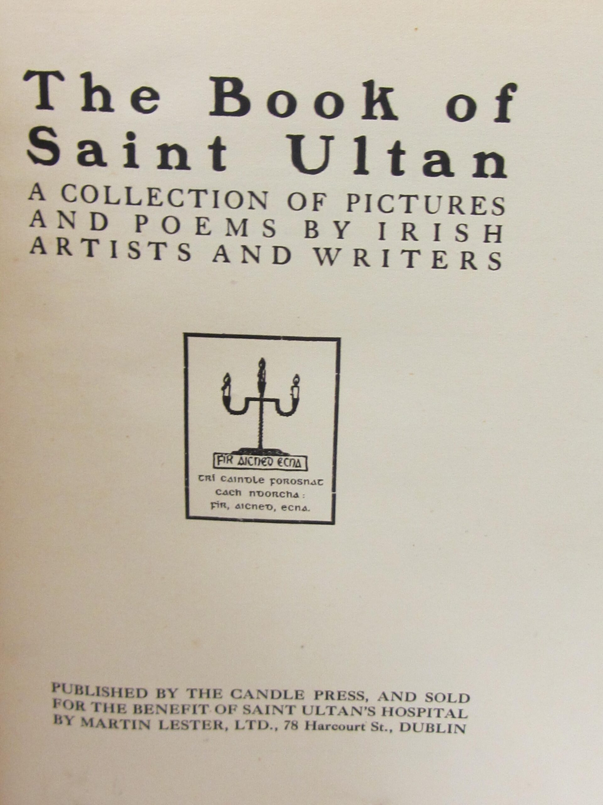 The Book of Saint Ultan. Poems (1920) - Image 2