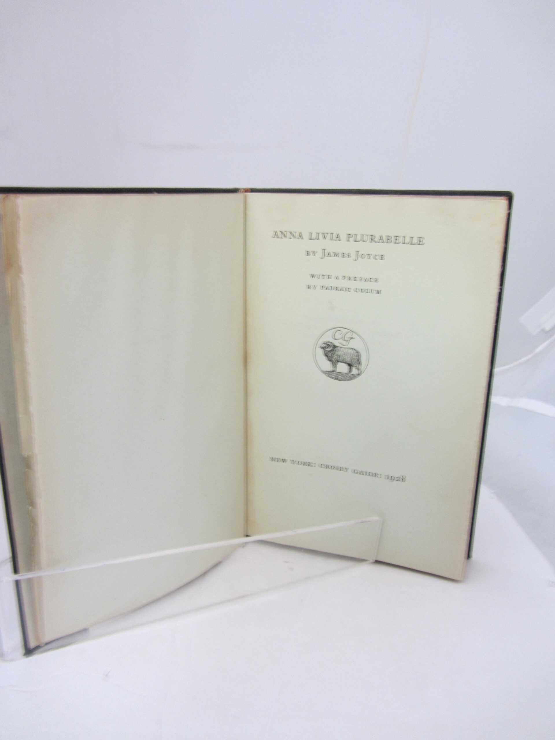 1928. One of 50 Copies. by James Joyce
