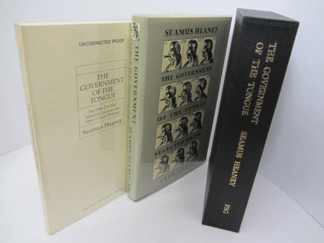 The Government of the Tongue. Selected Prose 1978-1987 (With) Uncorrected Proof Copy - Image 2