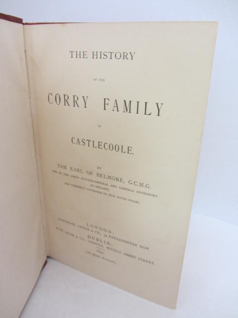 The History of the Corry Family of Castlecoole. First Edition. - Image 2