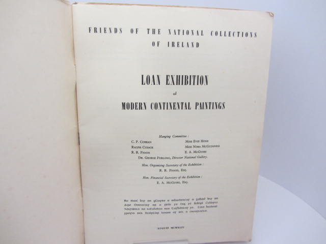 Loan Exhibition of Modern Continental Paintings. National Collections of Ireland. August 1944 - Image 2