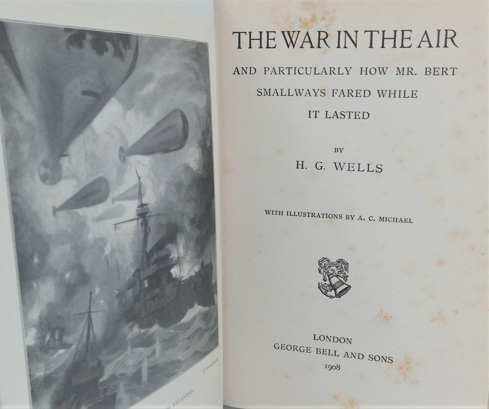 The War in The Air. First Edition (1908) - Image 3