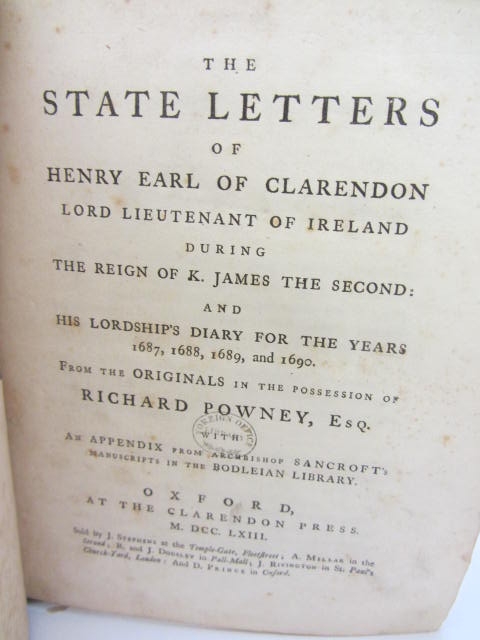 The State Letters of Henry Earl of Clarendon. Two Volumes (1763) - Image 3