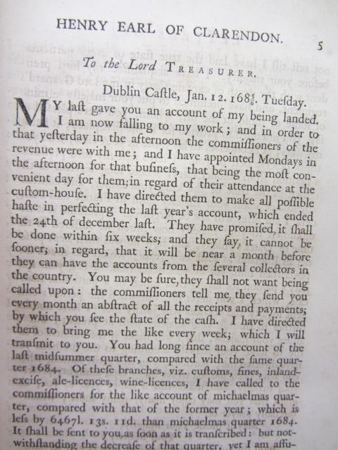 The State Letters of Henry Earl of Clarendon. Two Volumes (1763) - Image 4