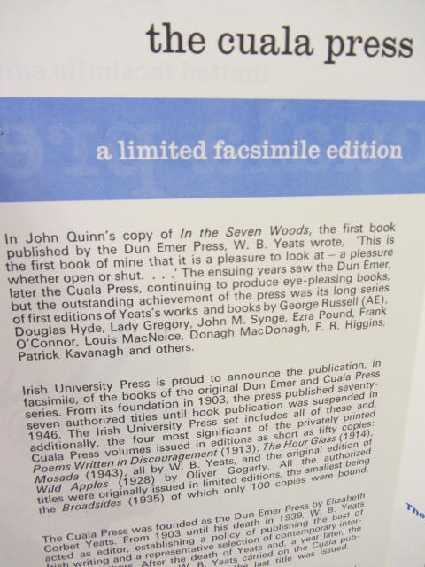 Cuala Press Publications. A Collection of 76 Facsimile & 3 Original Editions (1971) - Image 3