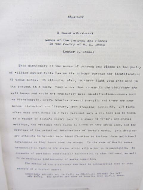 A Yeats Dictionary. Persons and Places in the Poetry of W.B. Yeats. - Image 3