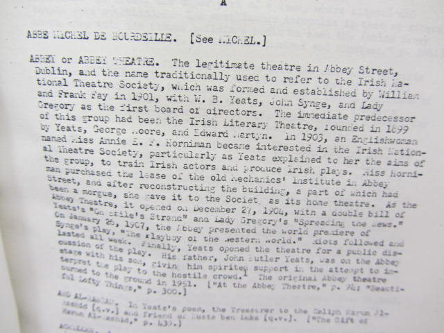 A Yeats Dictionary. Persons and Places in the Poetry of W.B. Yeats. - Image 4