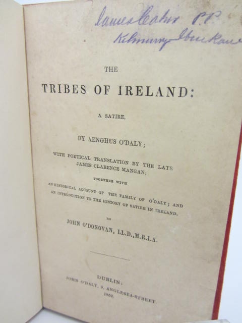 The Tribes of Ireland. With Poetical Translations by the Late James Clarence Mangan (1852) - Image 3