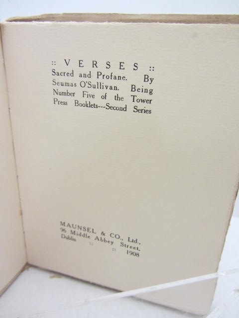 Verses: Sacred and Profane (Tower Press Booklets 1908) - Image 3
