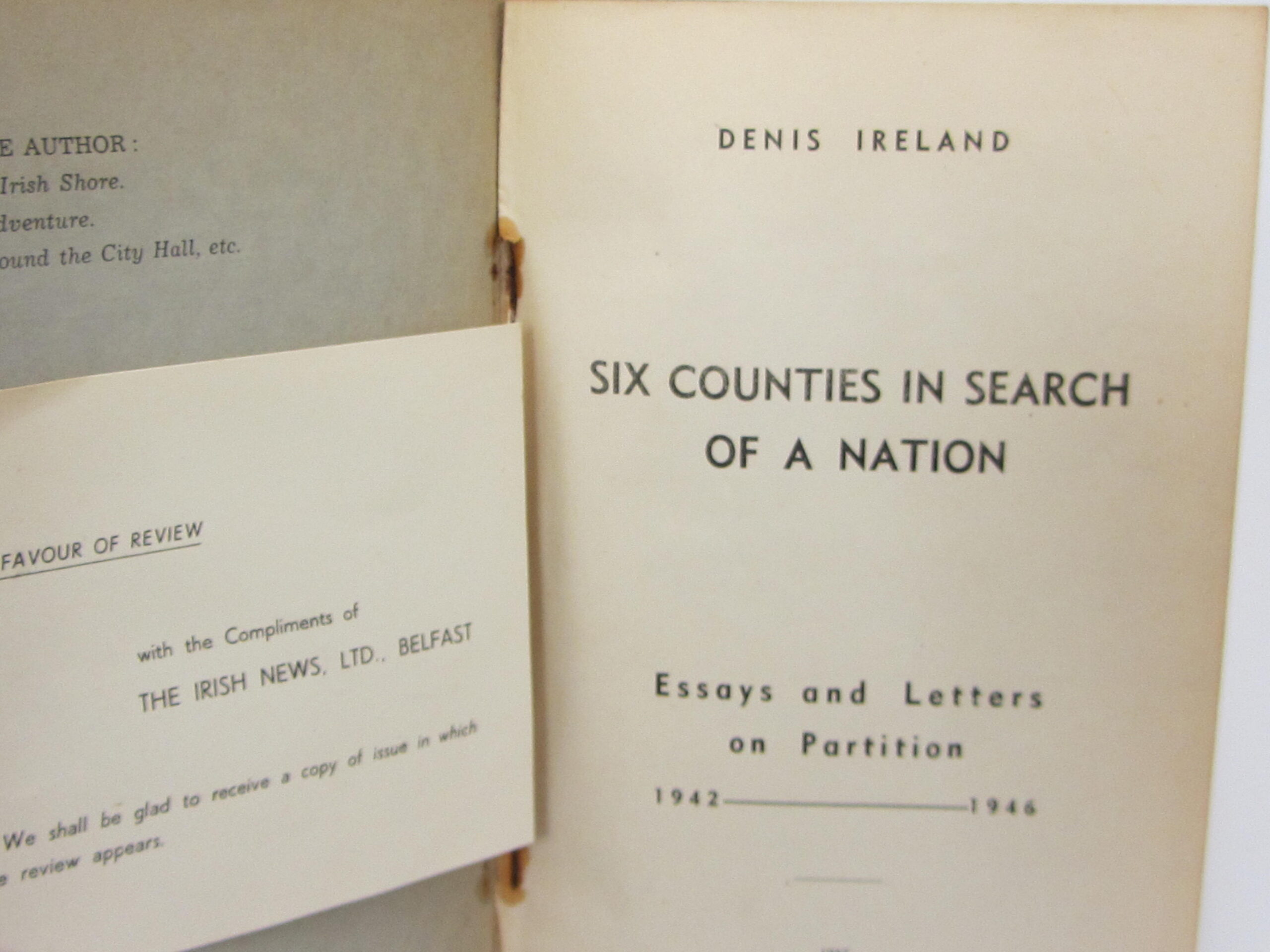Six Counties In Search Of A Nation. Essays on Partition 1942-1946 - Image 3