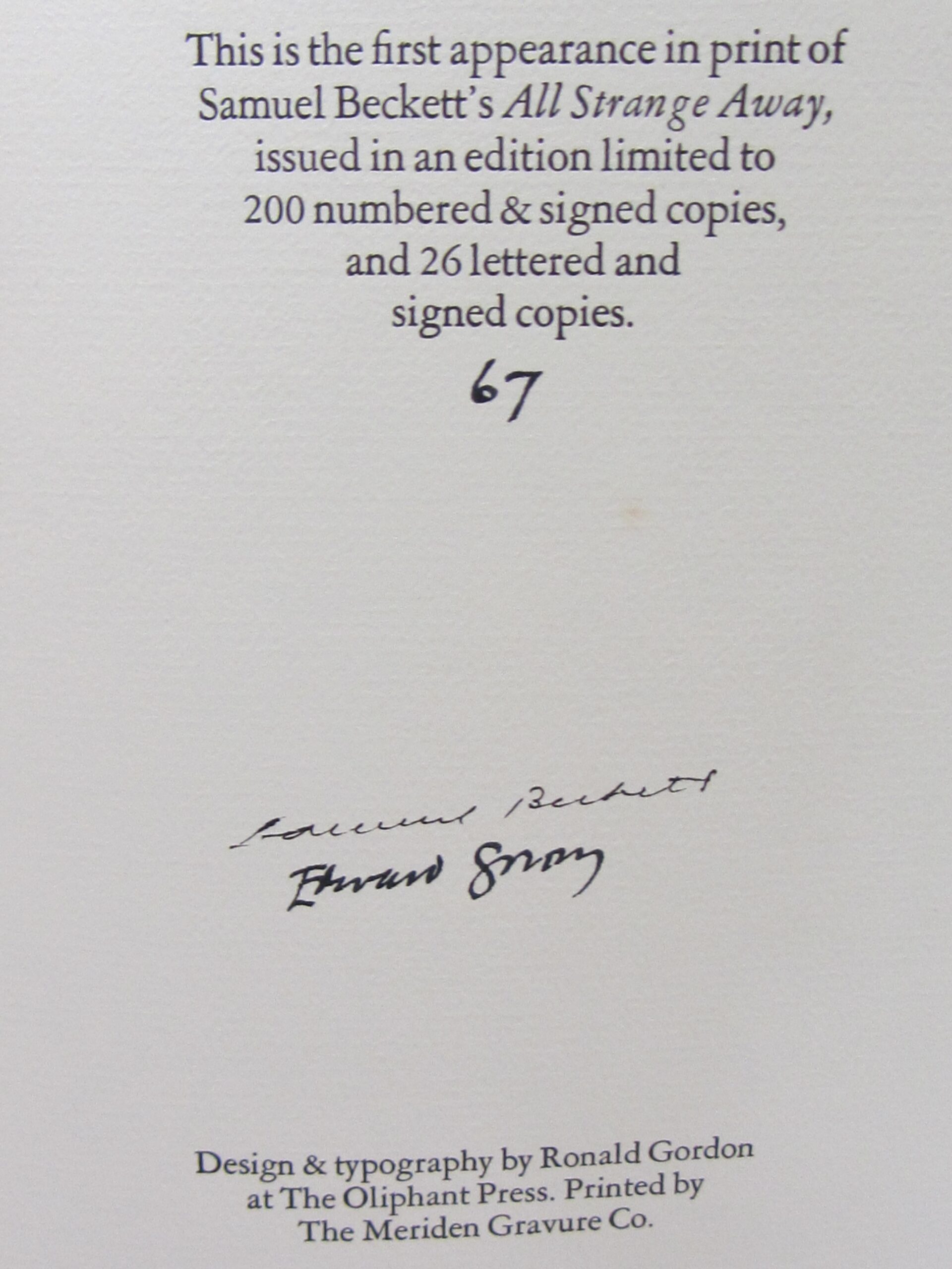 All Strange Away. Limited Signed Edition (1976) - Image 5