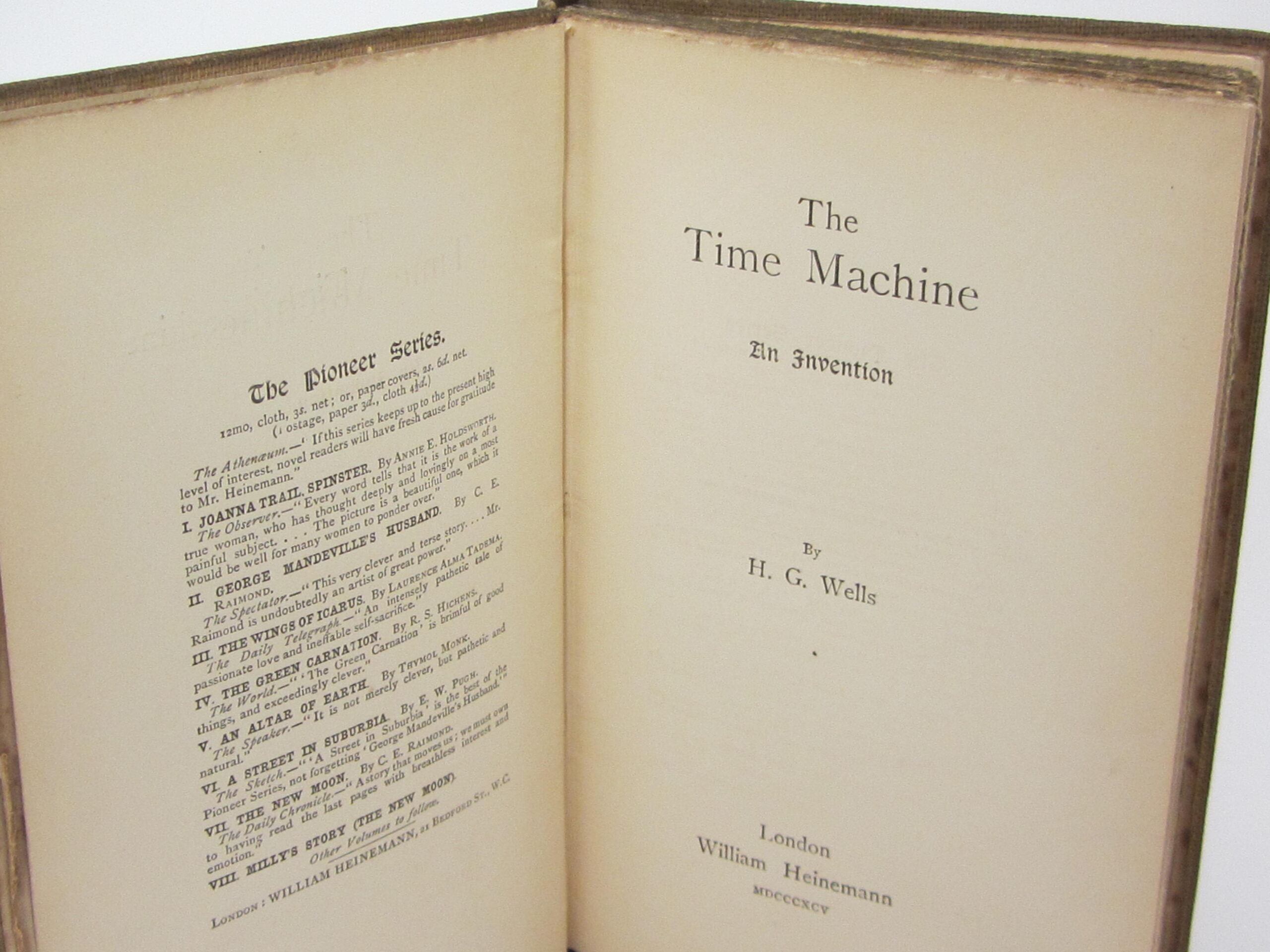 The Time Machine. An Invention. First Edition (1895) - Image 5