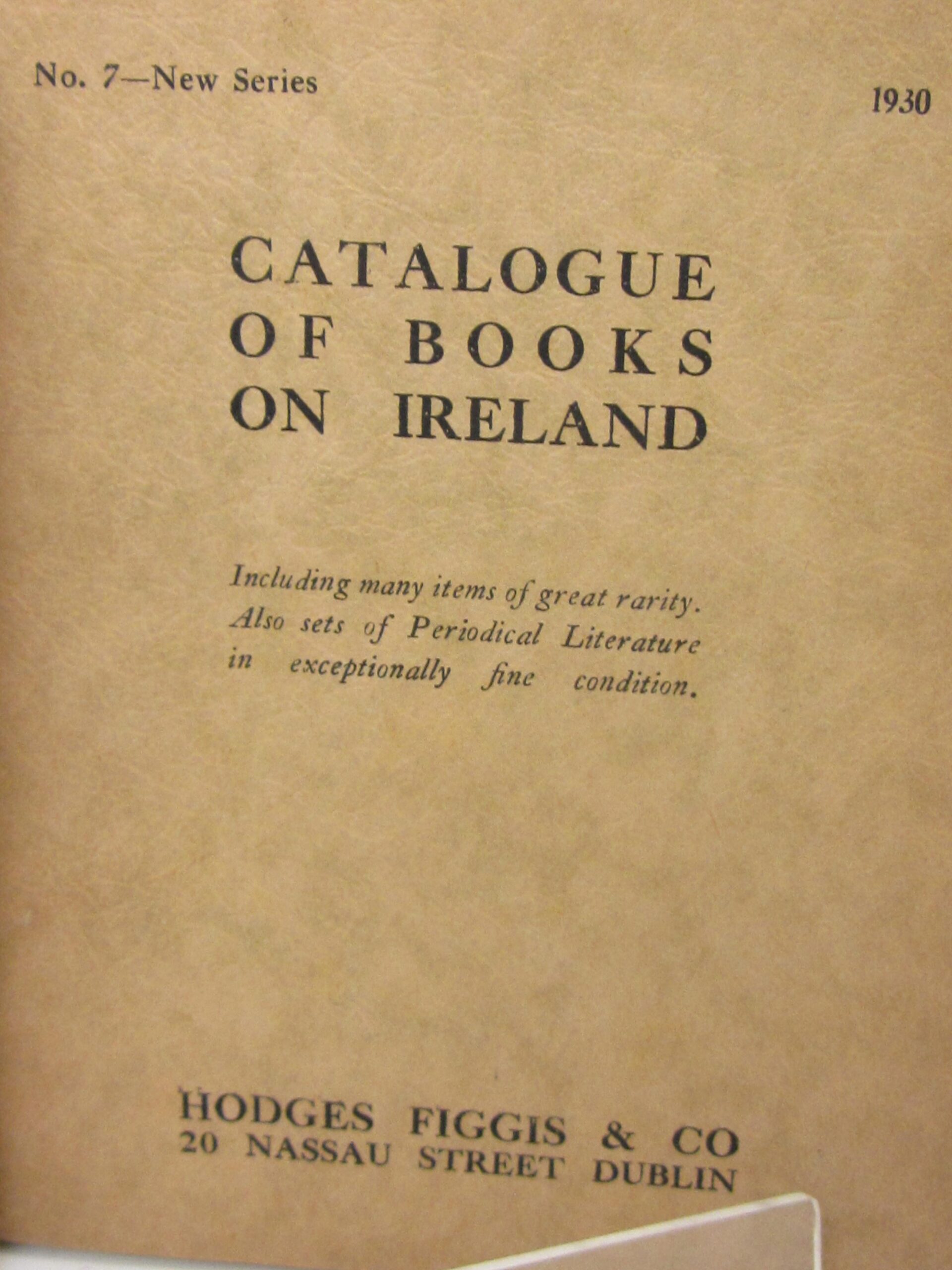 Catalogue of Books on Ireland. No. 7, New Series (1930) - Image 3