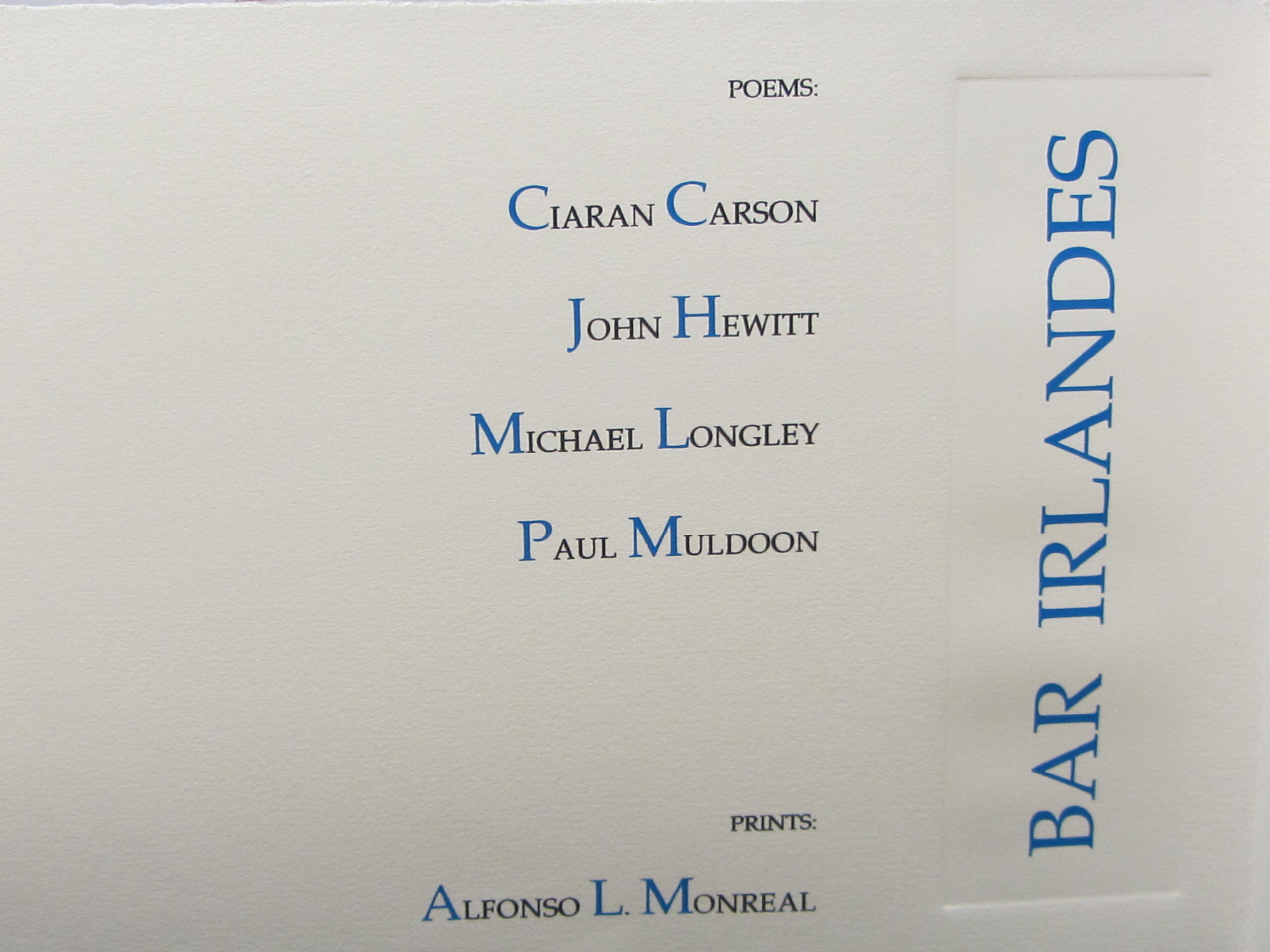 Bar Irlandes. Poems. One of 25 Copies Signed by the Artist (1999) - Image 4