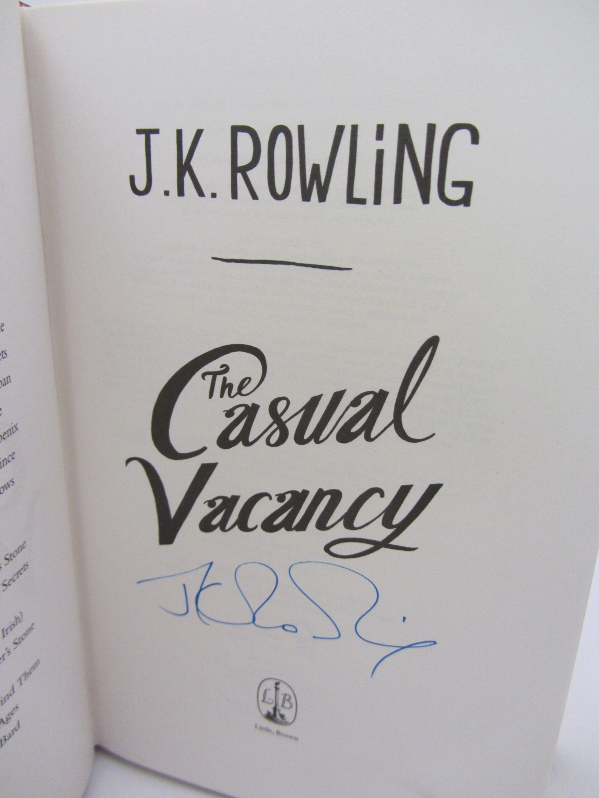 The Casual Vacancy. Signed by the Author (2012) - Image 5