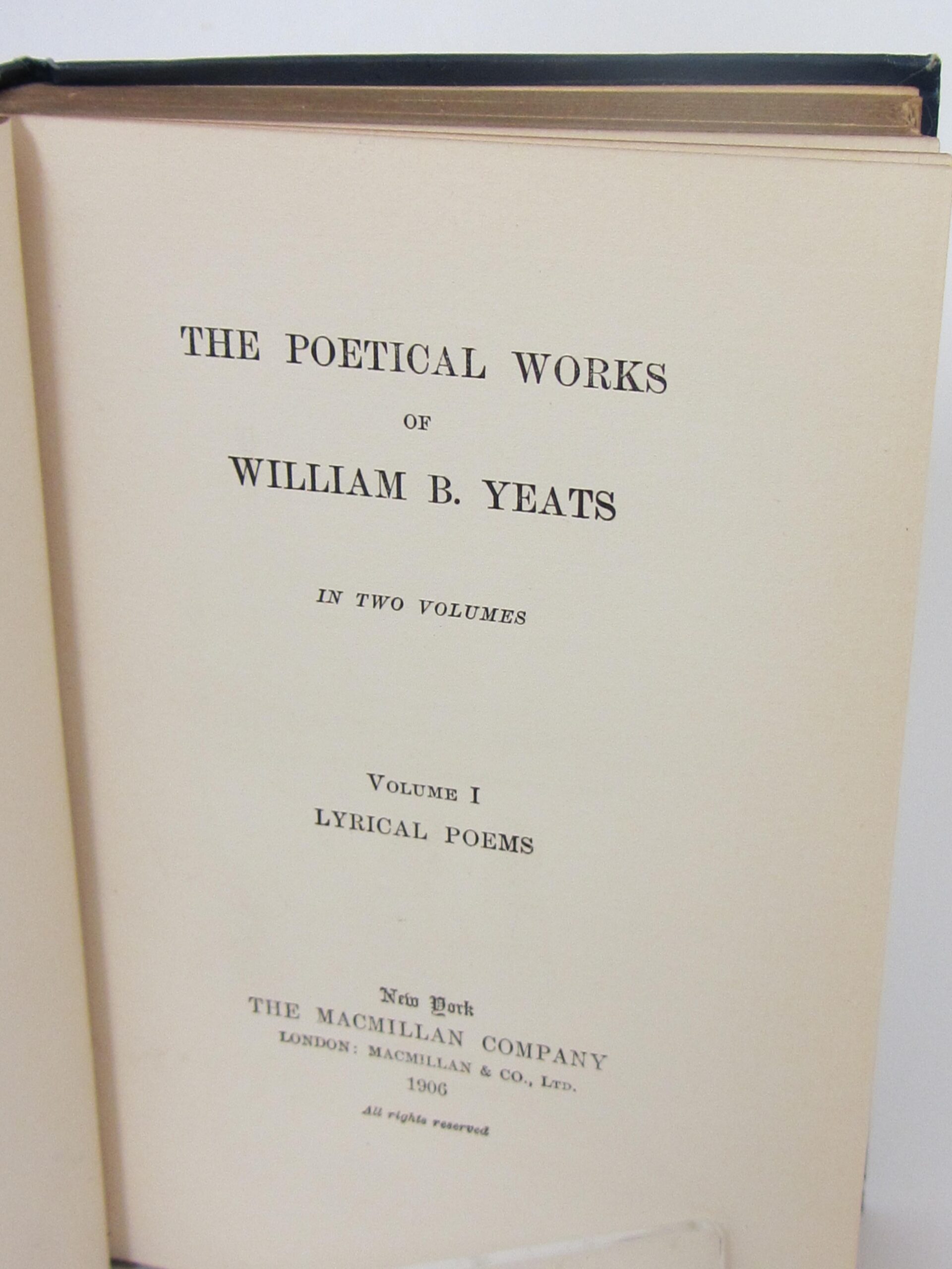 The Poetical Works of William B. Yeats. In Two Volumes (1906-1907) - Image 4