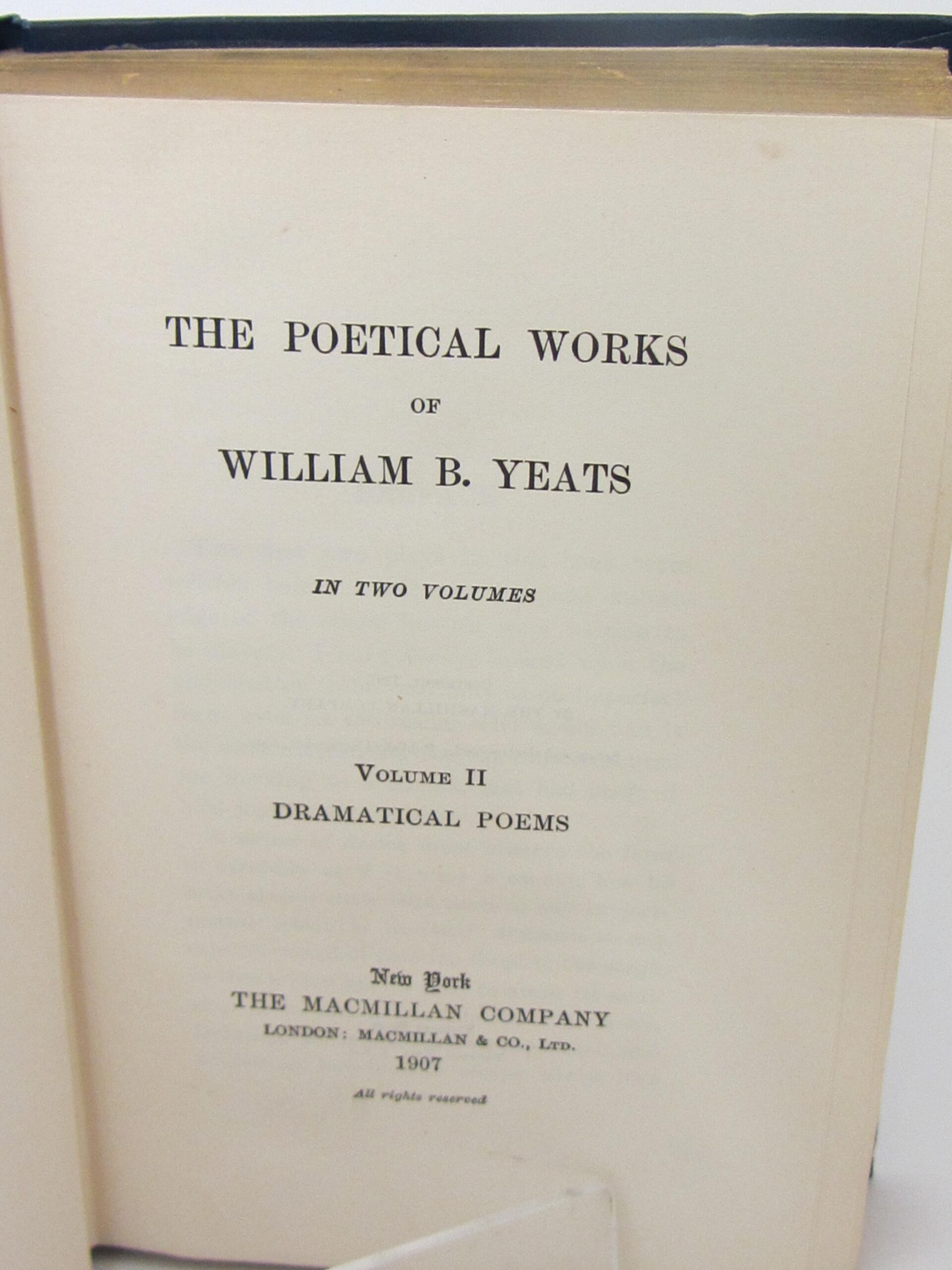 The Poetical Works of William B. Yeats. In Two Volumes (1906-1907) - Image 5