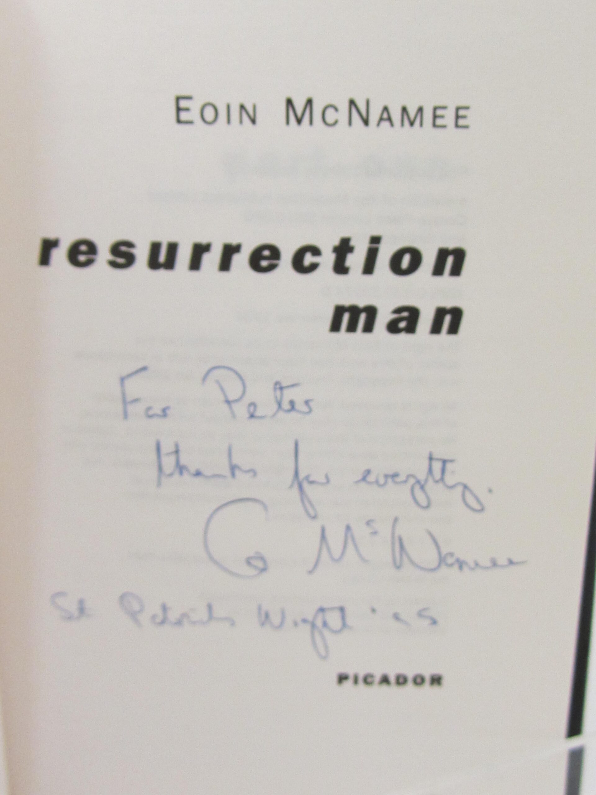 Resurrection Man. Author Inscribed (1994) - Image 3