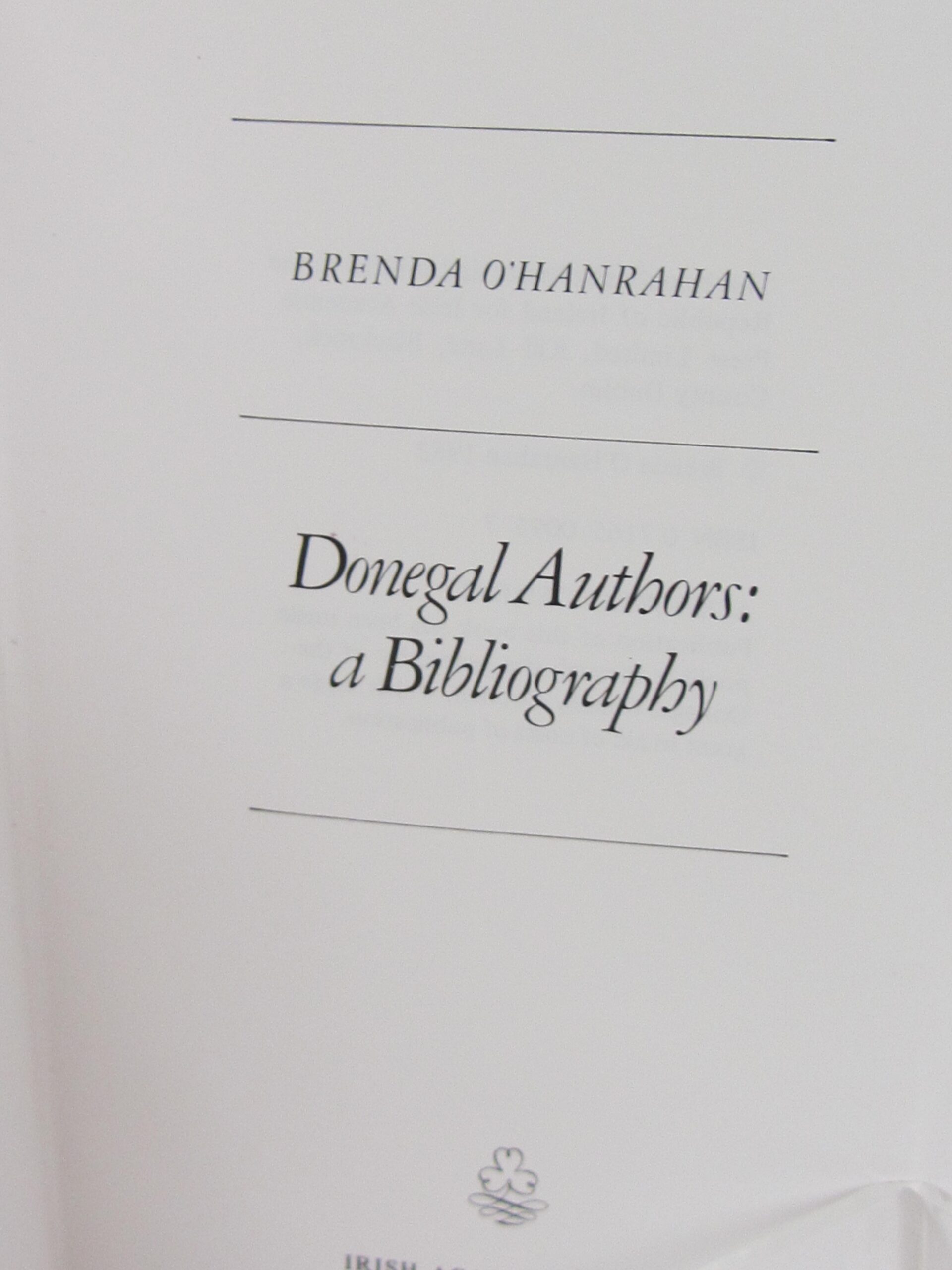 Donegal Authors. A Bibliography (1982) - Image 3