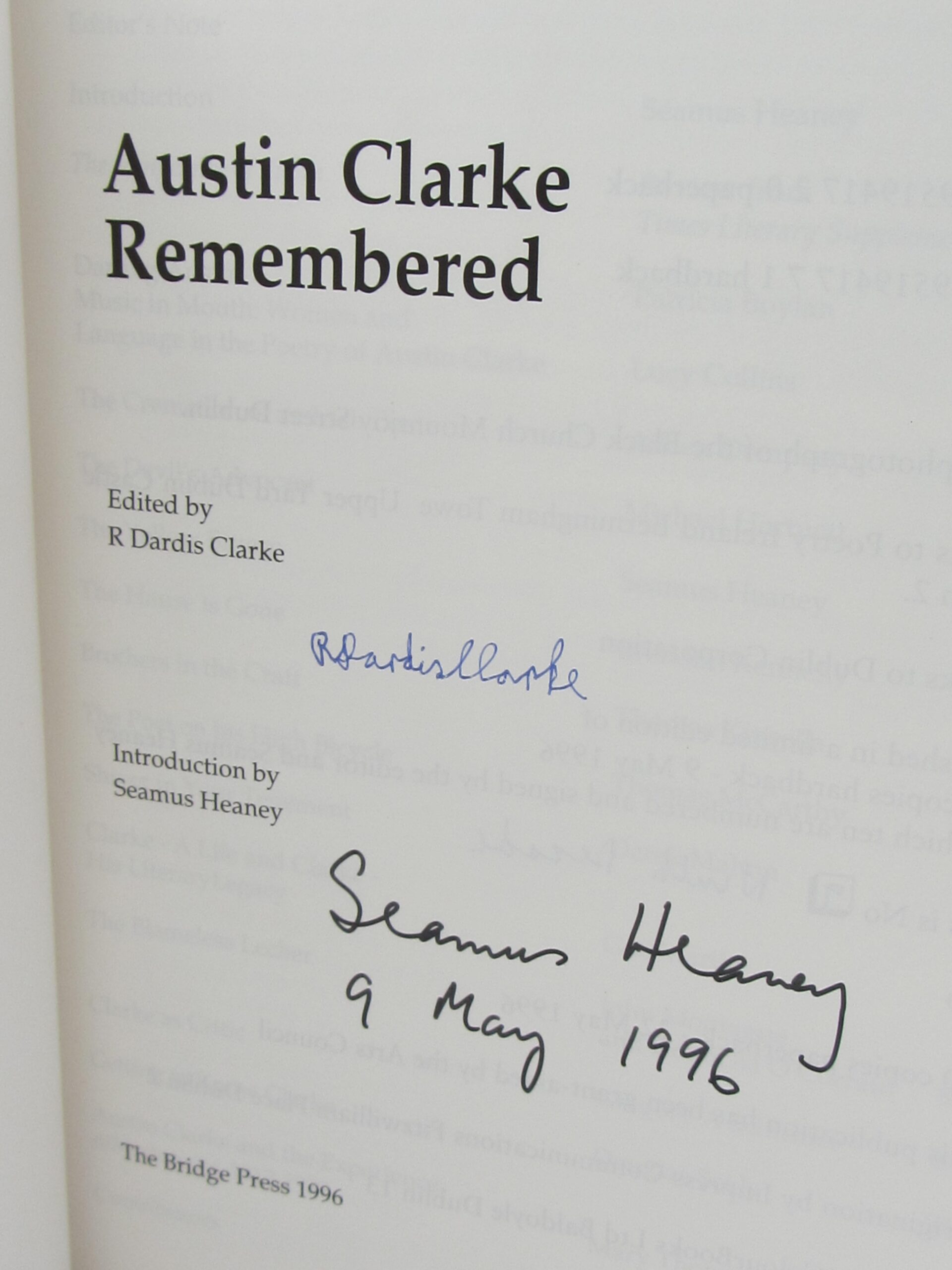 Austin Clarke Remembered. Limited Edition of 10 Copies (1996) - Image 3