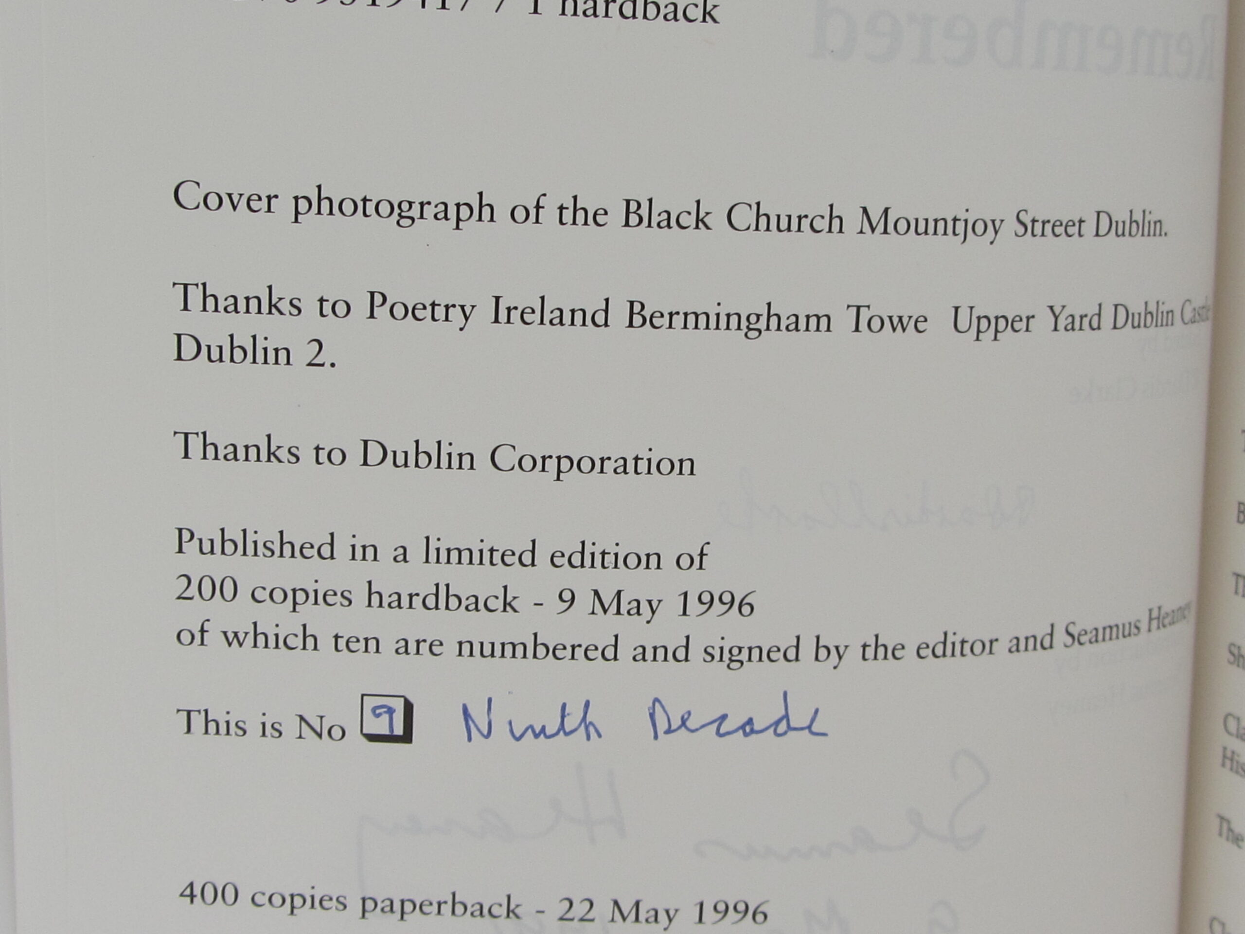 Austin Clarke Remembered. Limited Edition of 10 Copies (1996) - Image 4