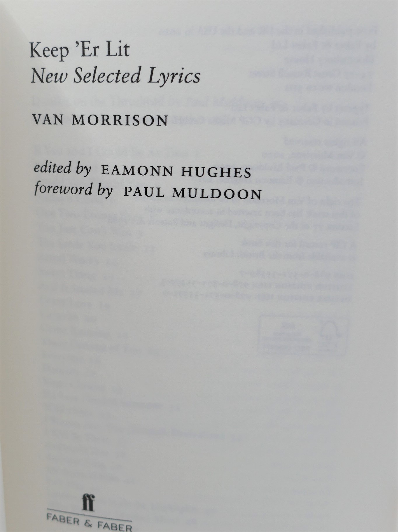 Keep 'Er Lit. New Selected Lyrics. Limited Signed Issue (2020) - Image 5