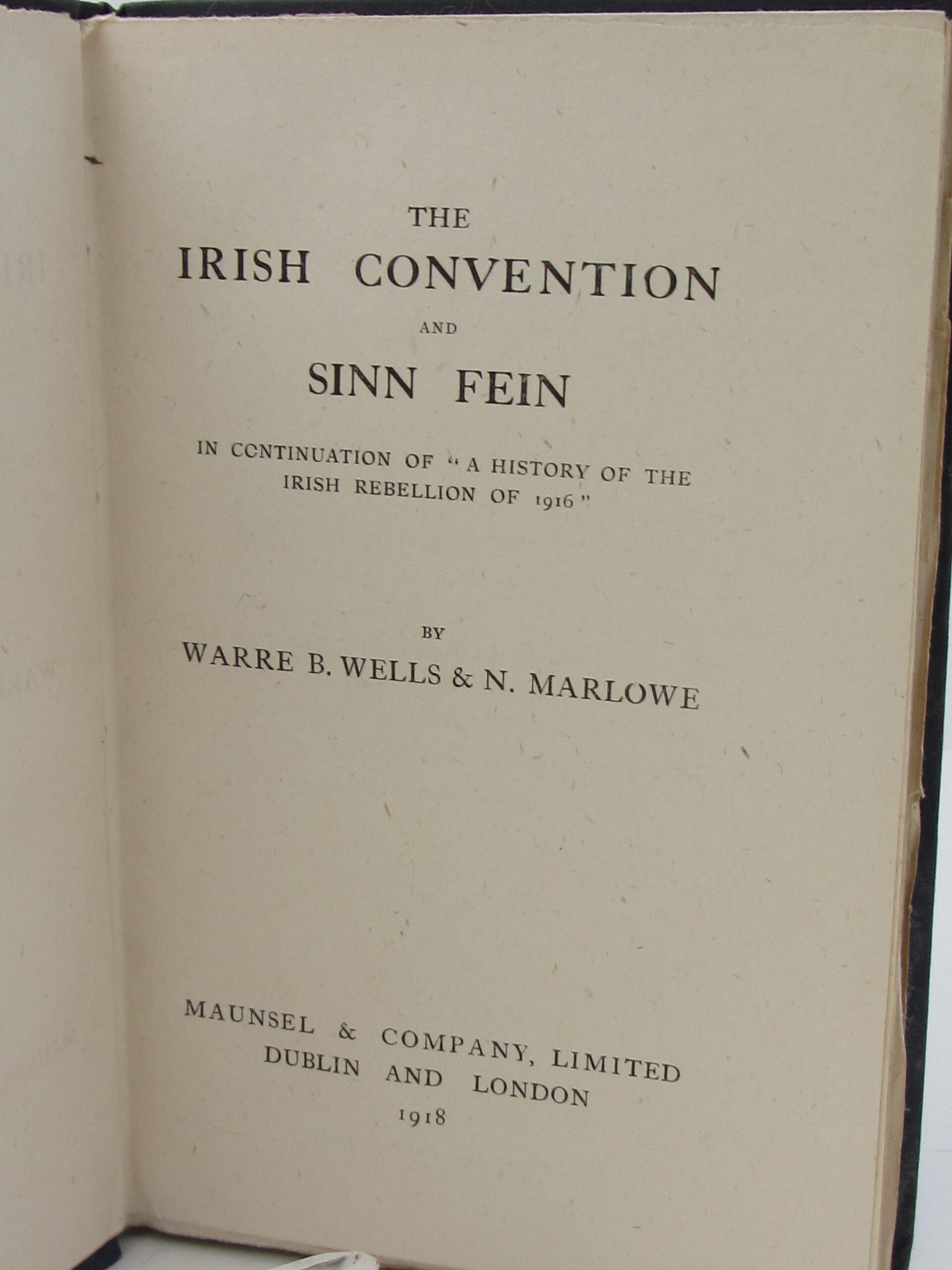 The Irish Convention and Sinn Fein (1918) - Image 3