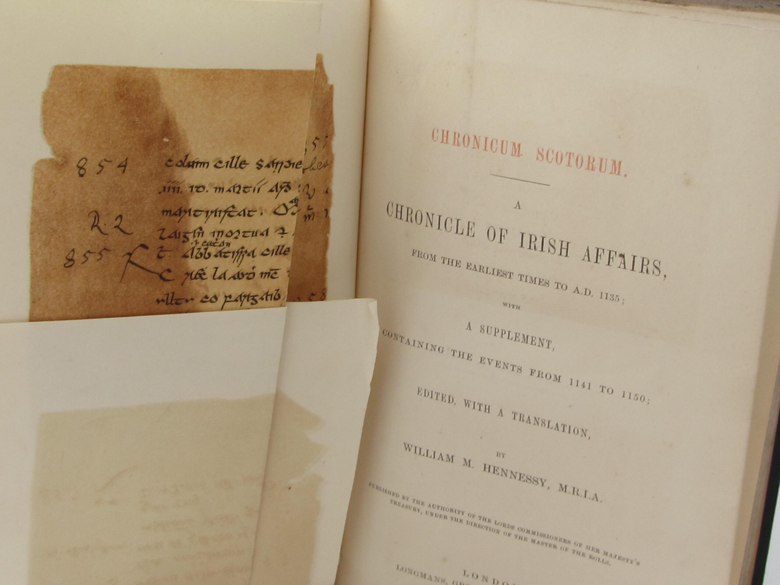 Chronicum Scotorum. A Chronicle of Irish Affair (1866) - Image 3