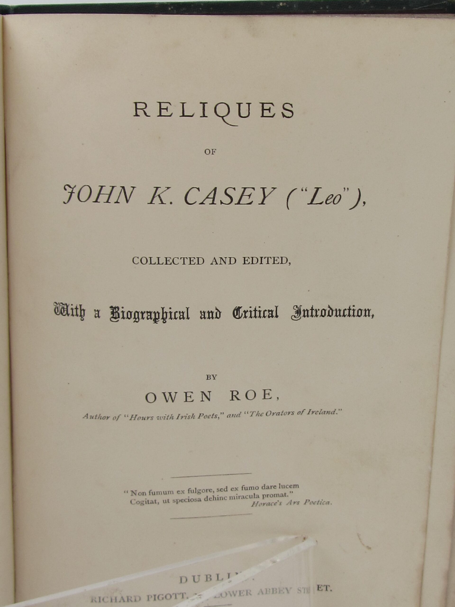 Reliques of John K. Casey - 'Leo' (1878) - Image 4