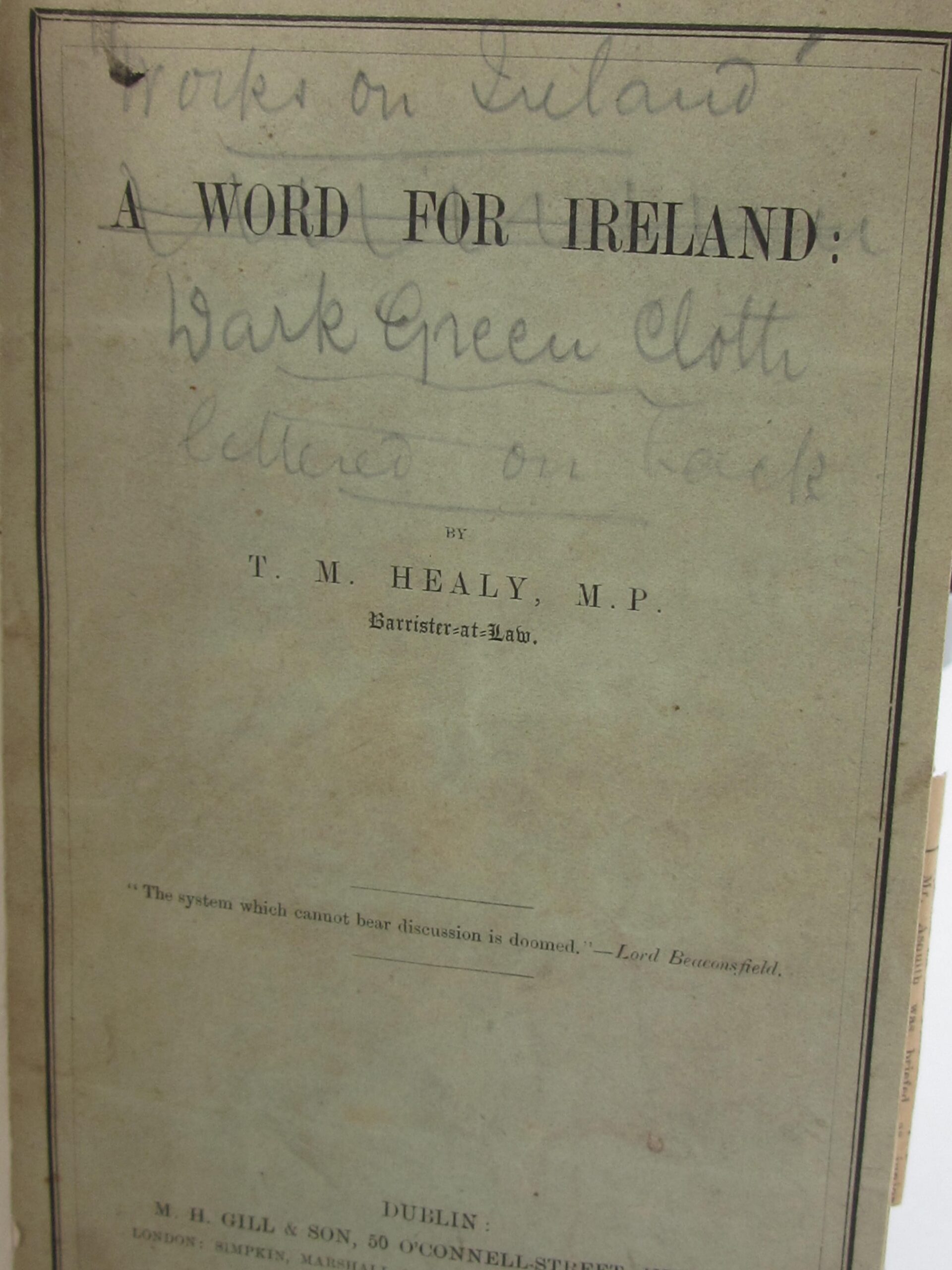 Words On Ireland. Three Pamphlets on Irish History (1886-1912) - Image 3