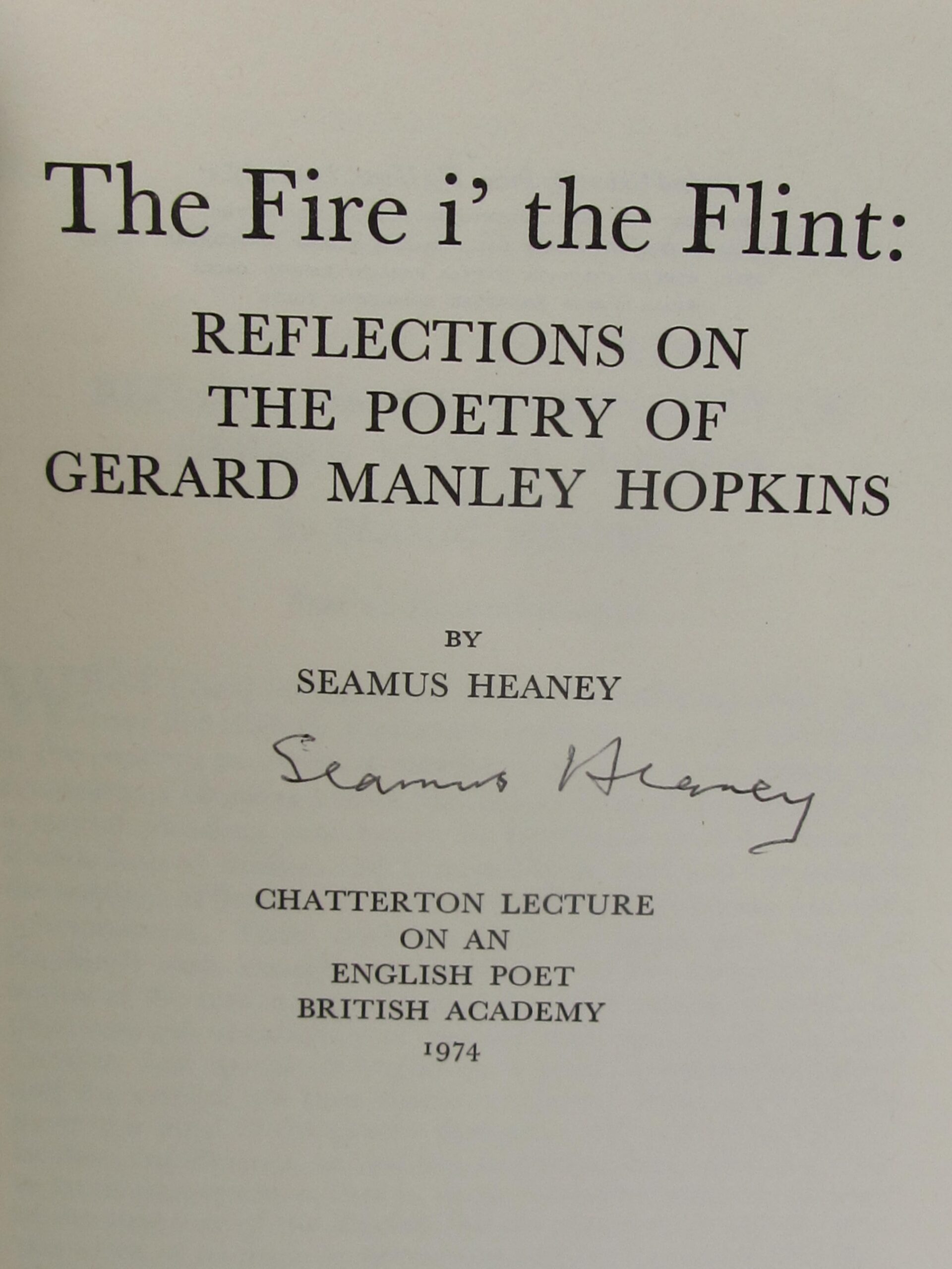 The Fire I' The Flint. Signed Copy (1975) - Image 3