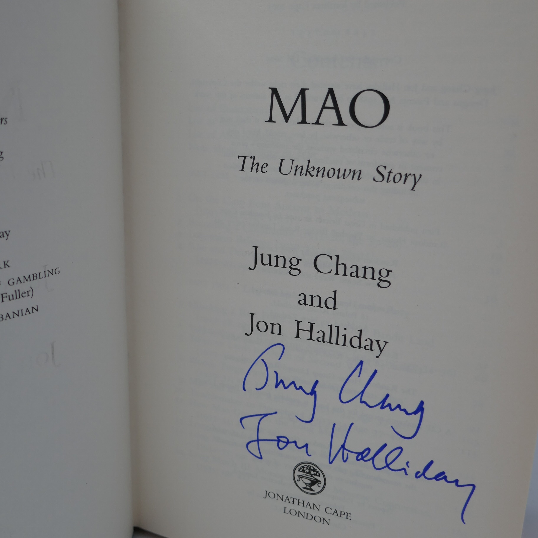 Mao - The Unknown Story. Author Signed (2005) - Image 3