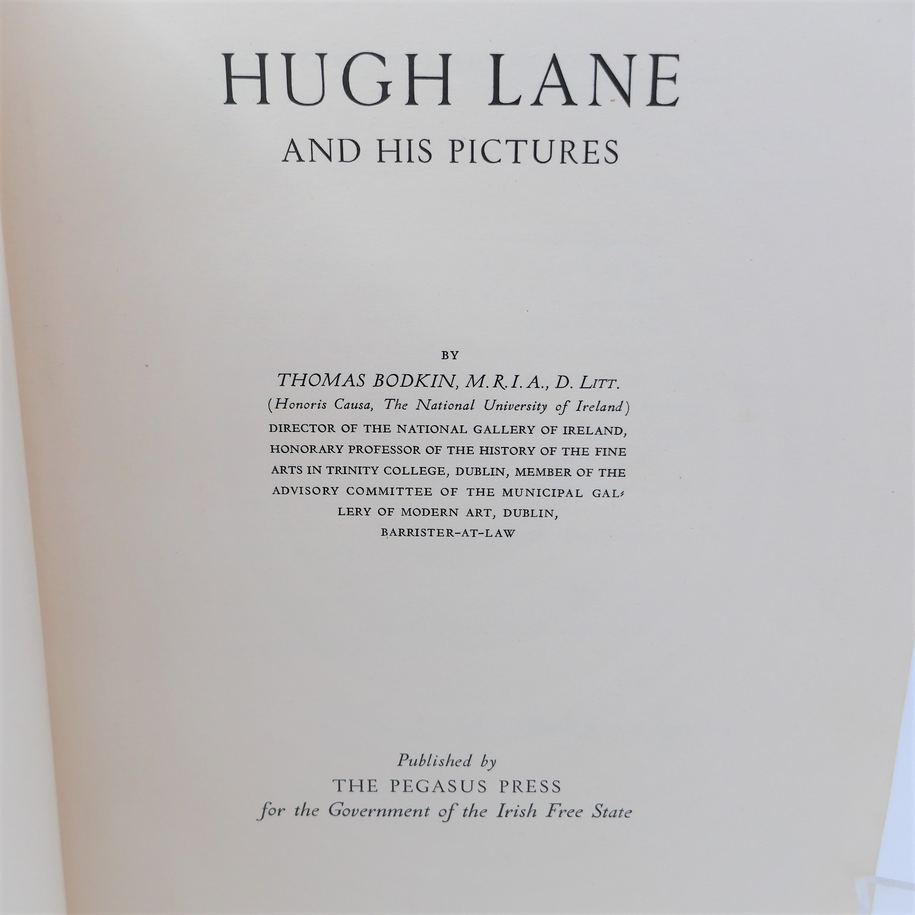 Hugh Lane and his Pictures. Limited Edition (1932) - Image 5
