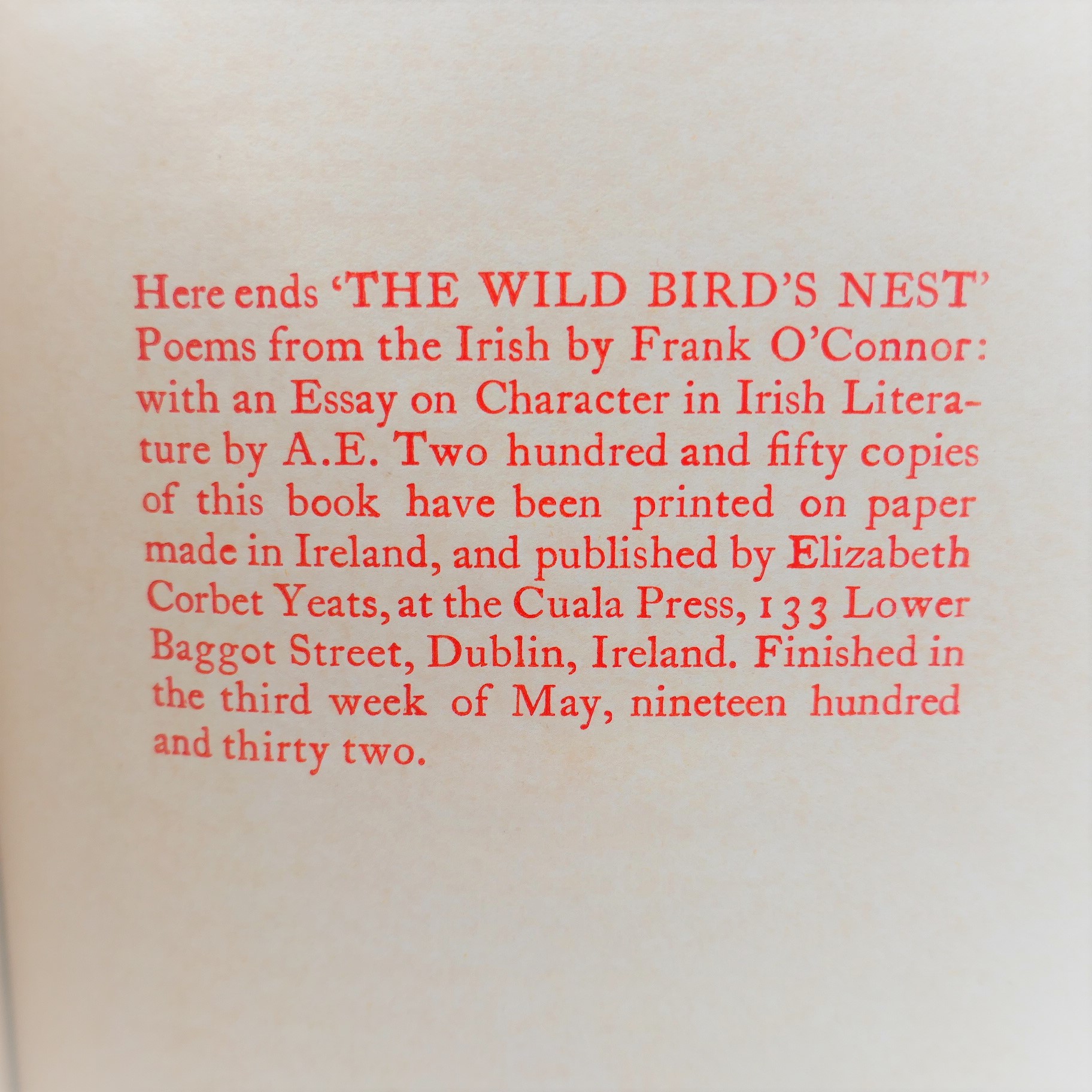 The Wild Bird's Nest. Inscribed By The Author (1932) - Image 5