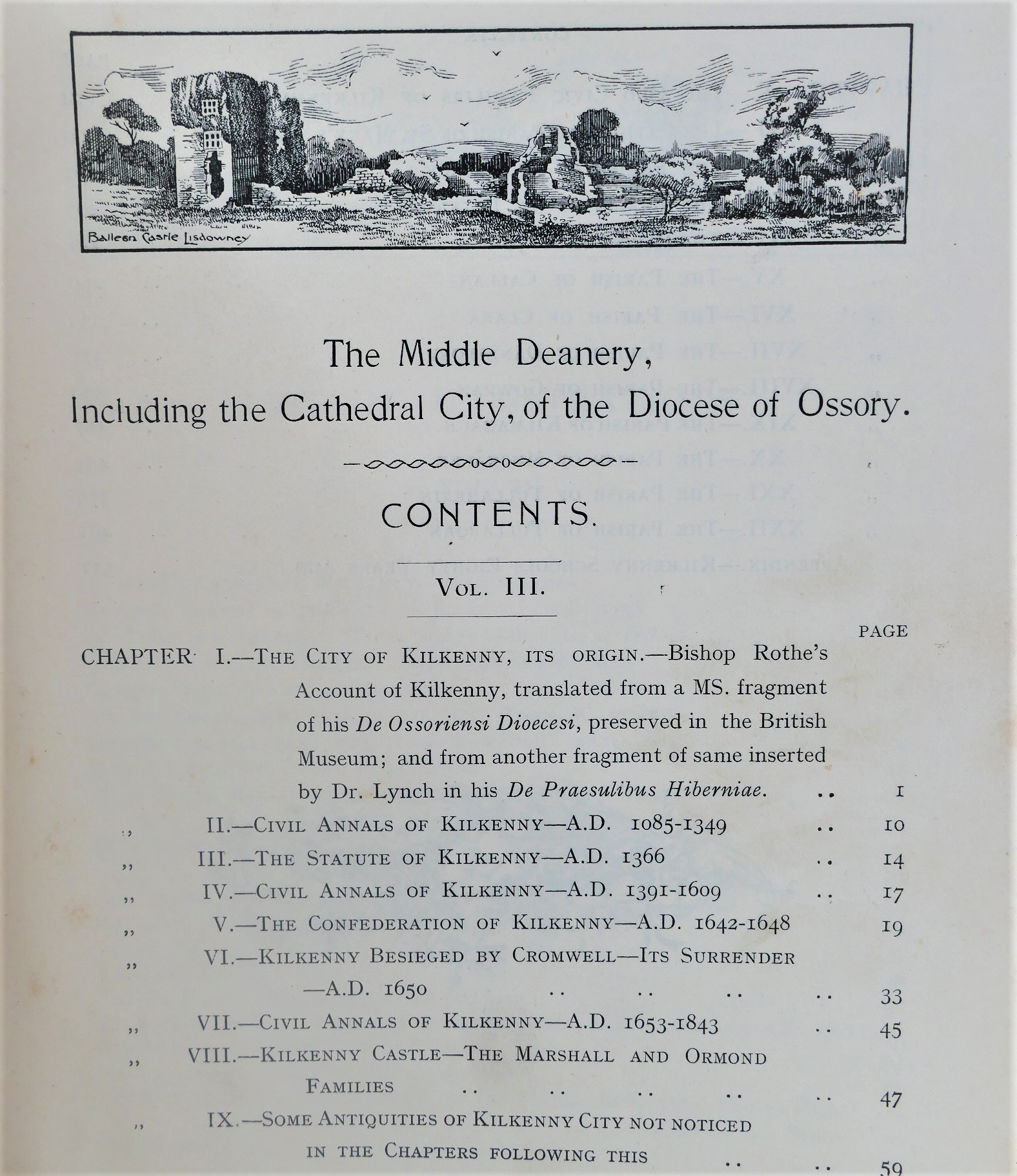 The History and Antiquities of the Diocese of Ossory. Volume Three - Image 3