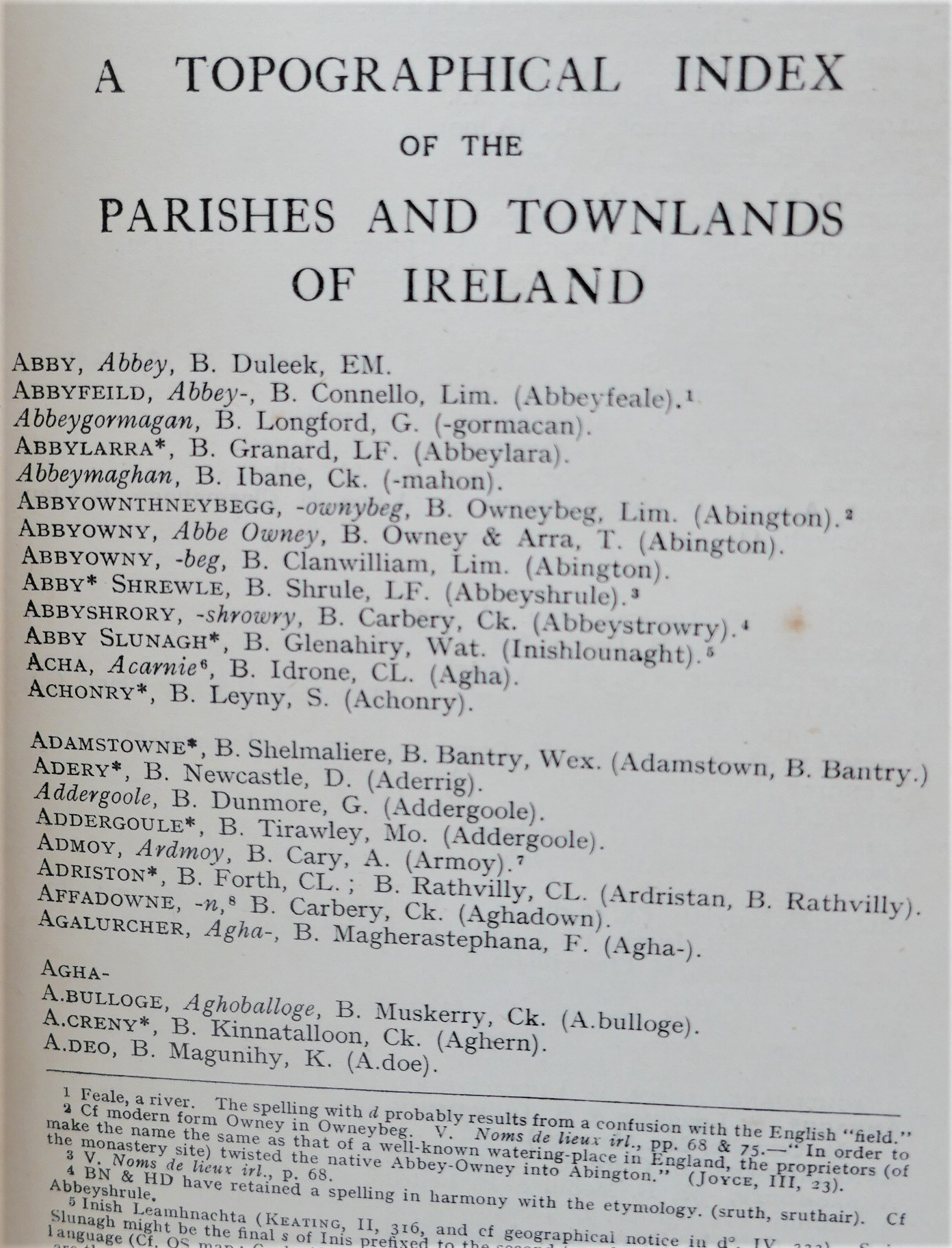 A Topographical Index to the Parishes Townlands of Ireland (1932) - Image 5