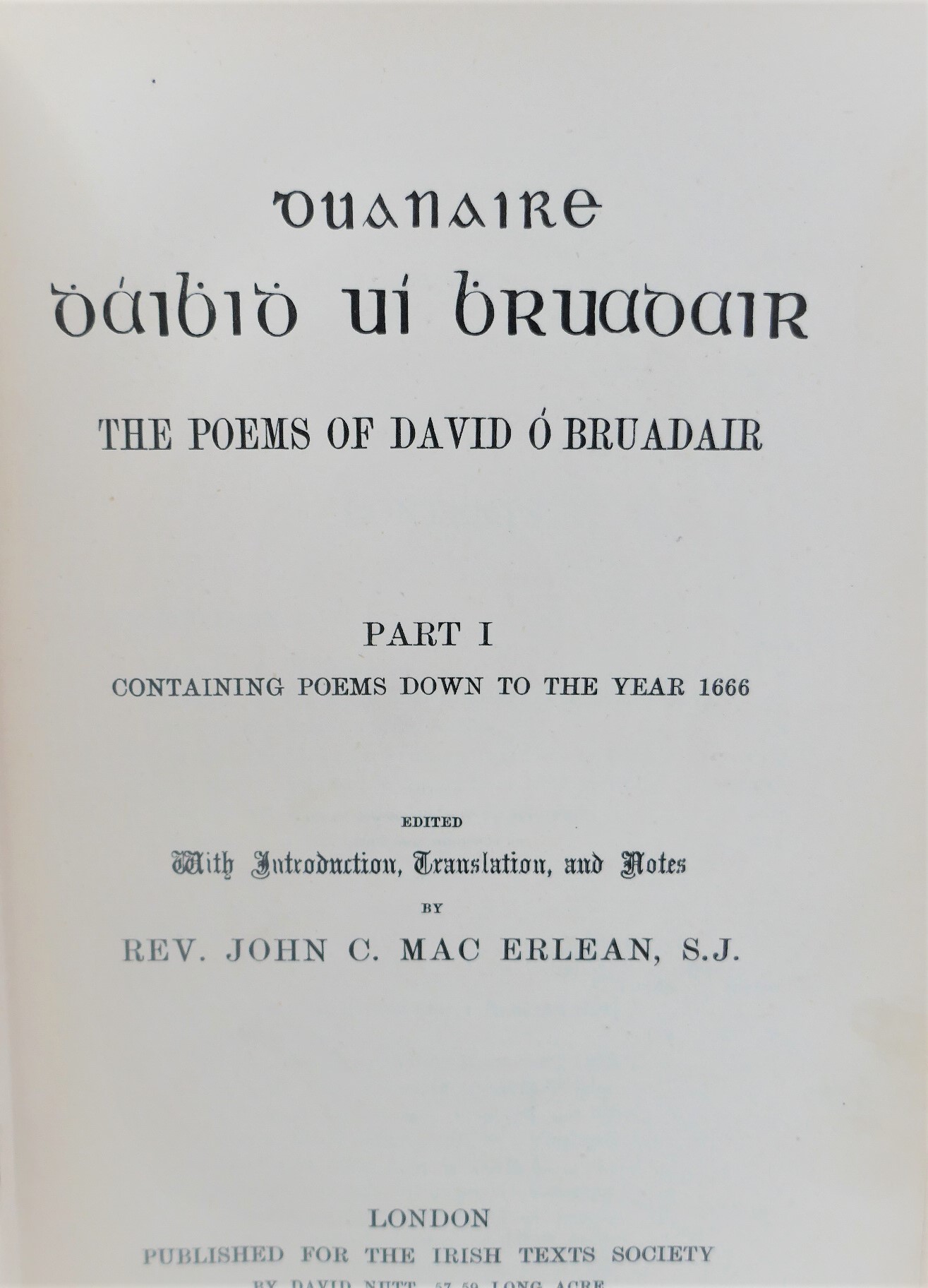 The Poems of David Ó Bruadair (1910-1917) - Image 3