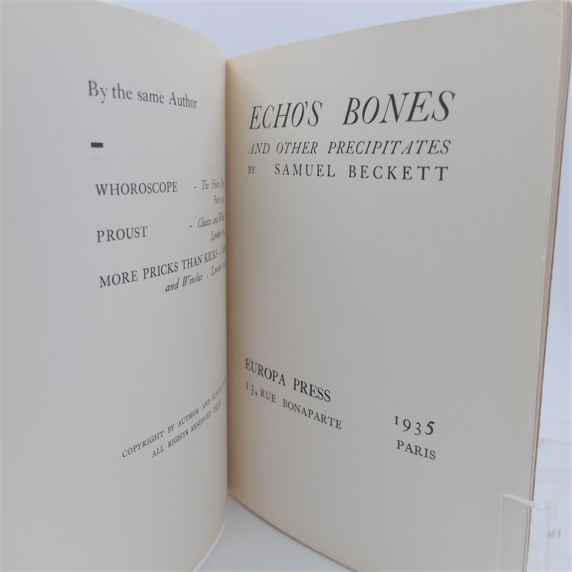 Echo's Bones and Other Precipitates. One of 250 Copies - Image 2