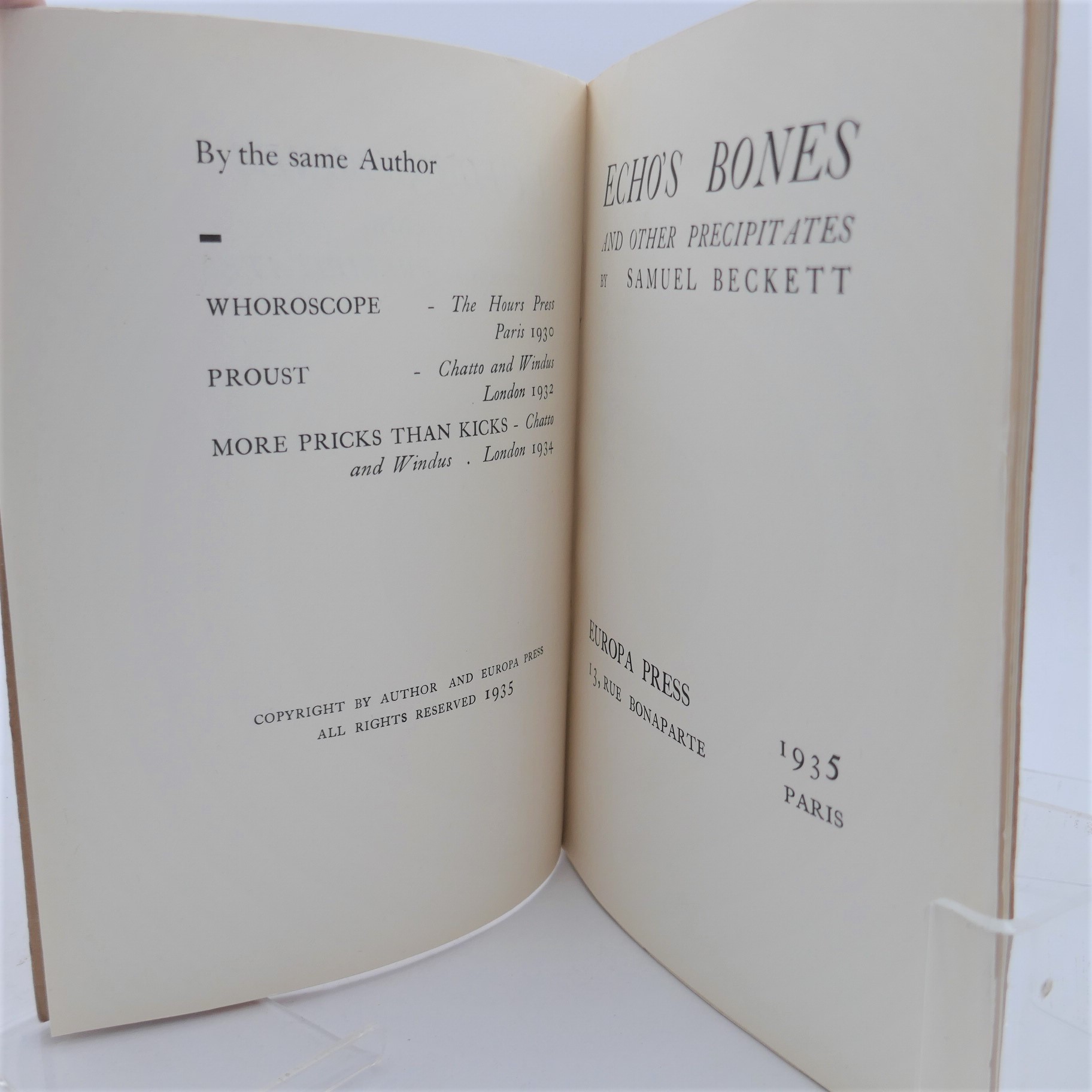 Echo's Bones and Other Precipitates. One of 250 Copies - Image 3