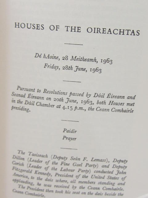 President Kennedy's Speech to Dáil & Seanad Éireann (1963) - Image 4