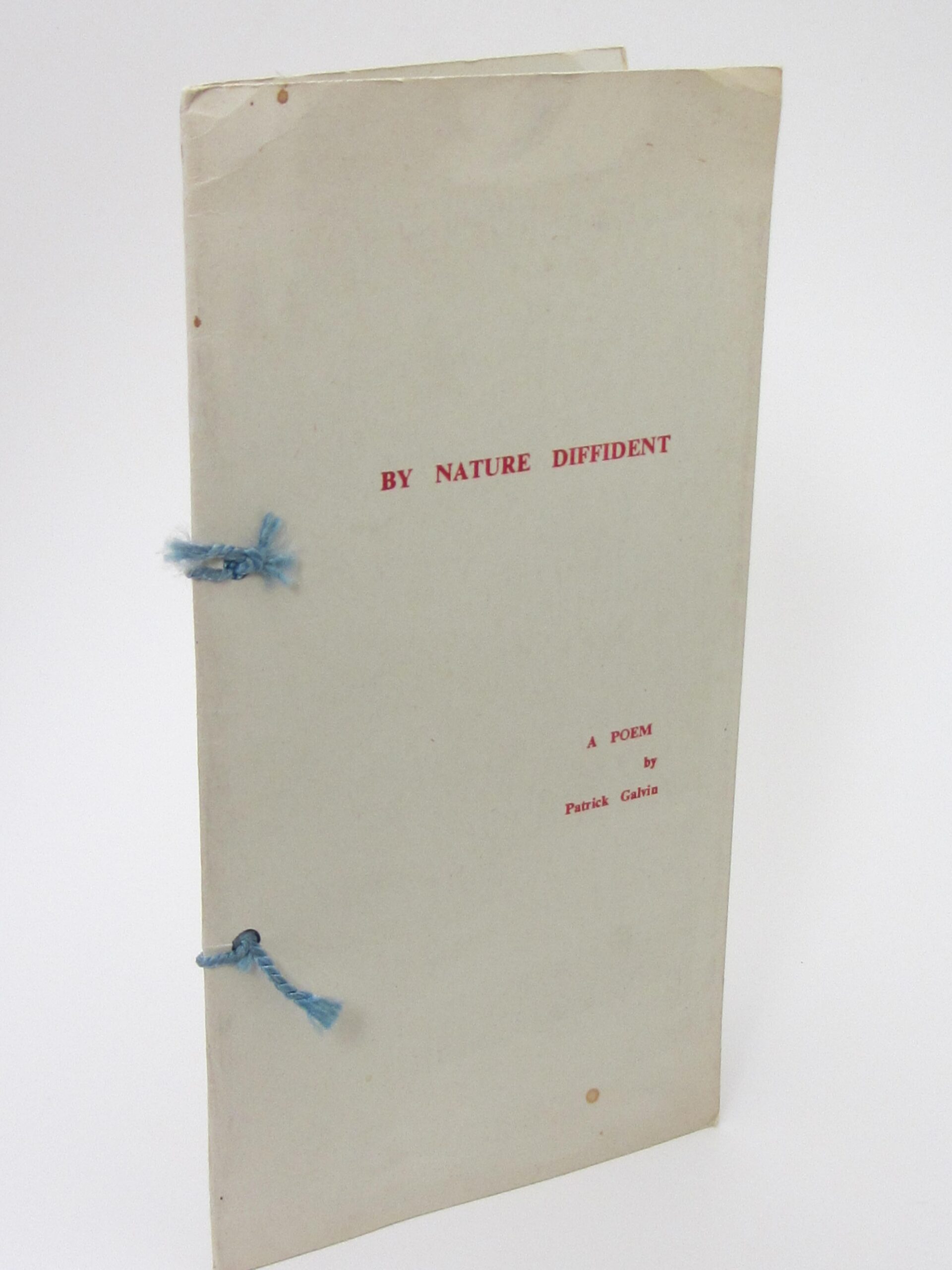 By Nature Diffident. A Poem. Limited Edition (1971) - Image 2