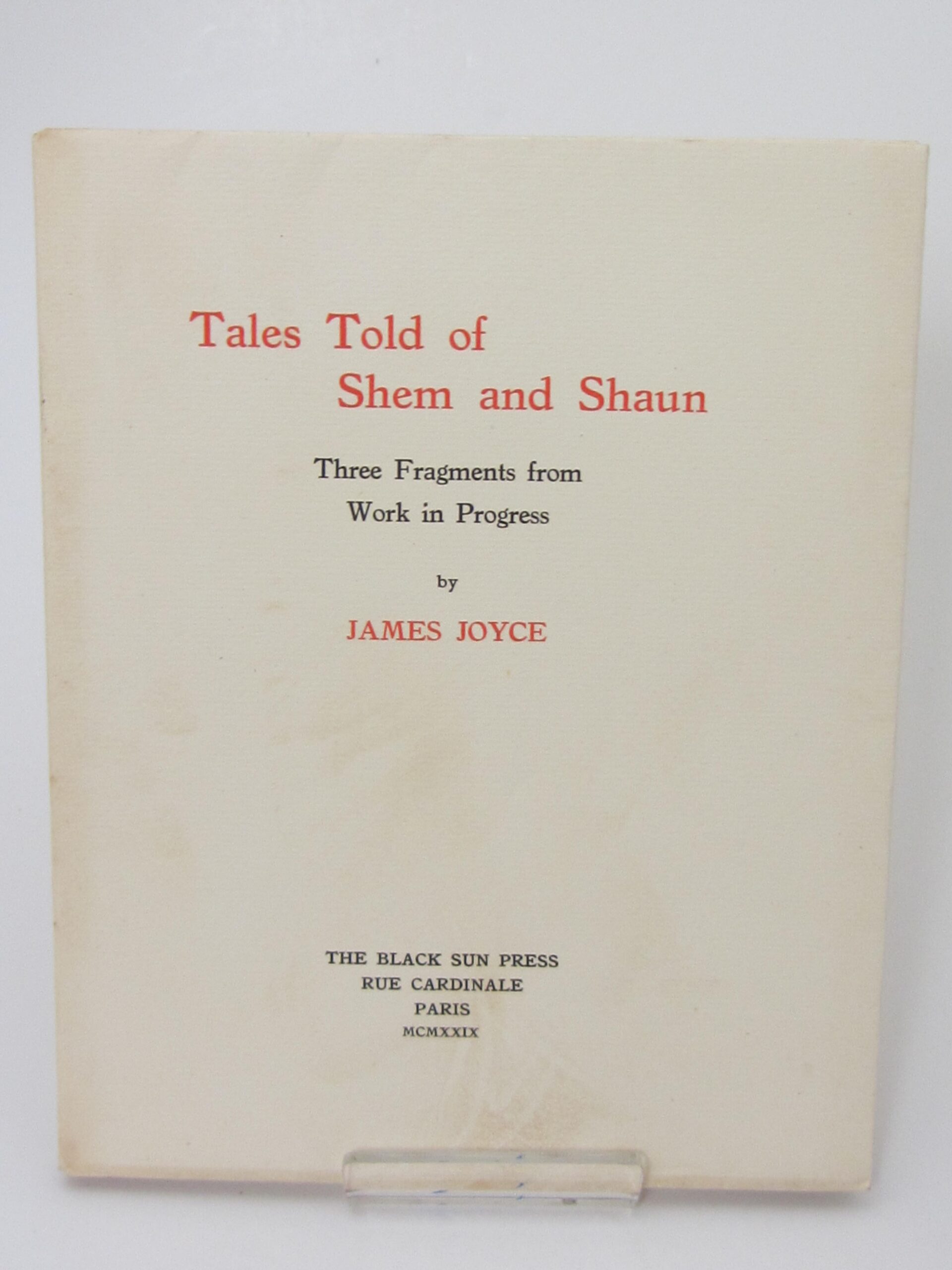 Tales Told of Shem and Shaun. Limited Signed Edition (1929) - Image 2