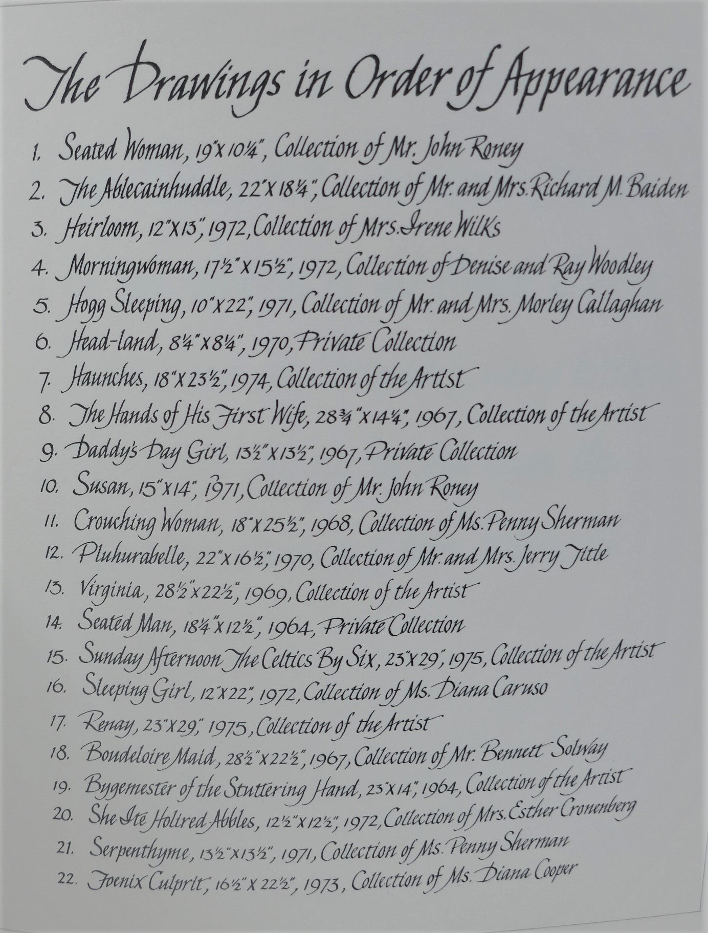 Drawings. Claire Rumin Wilks. With A Poem by John Montague (1975) - Image 3